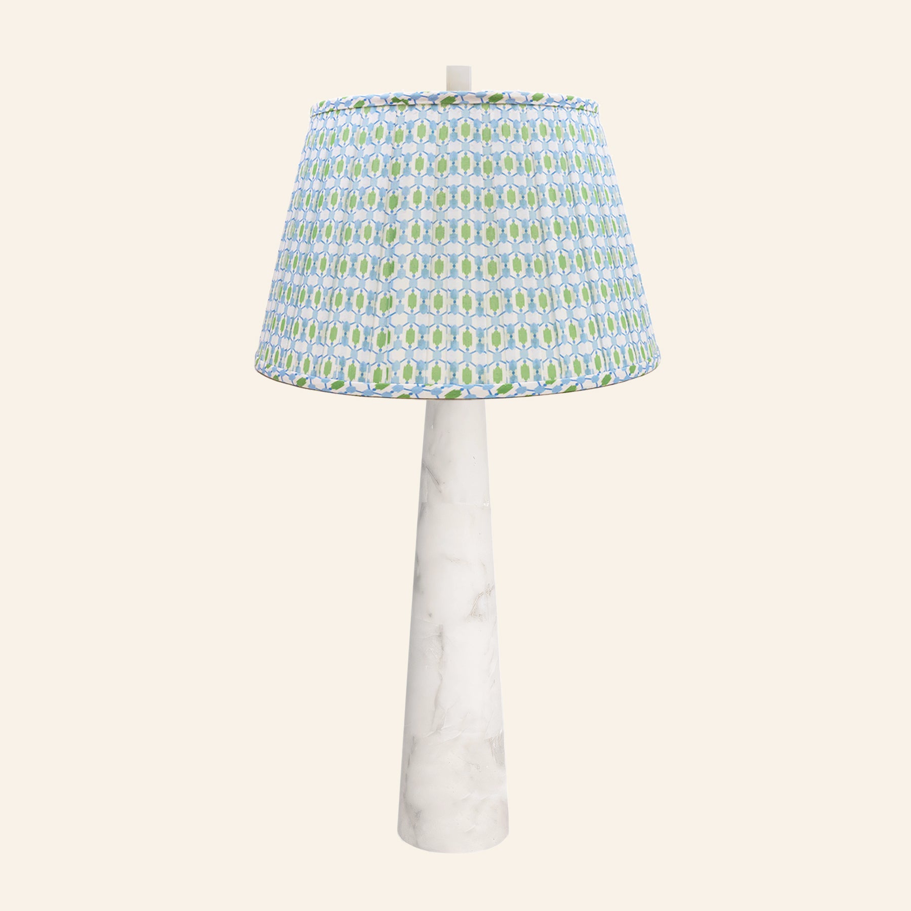 30” Florence Alabaster Pillar Stone Table Lamp by Kevin Francis Design | Luxury Area Rugs & Home Decor