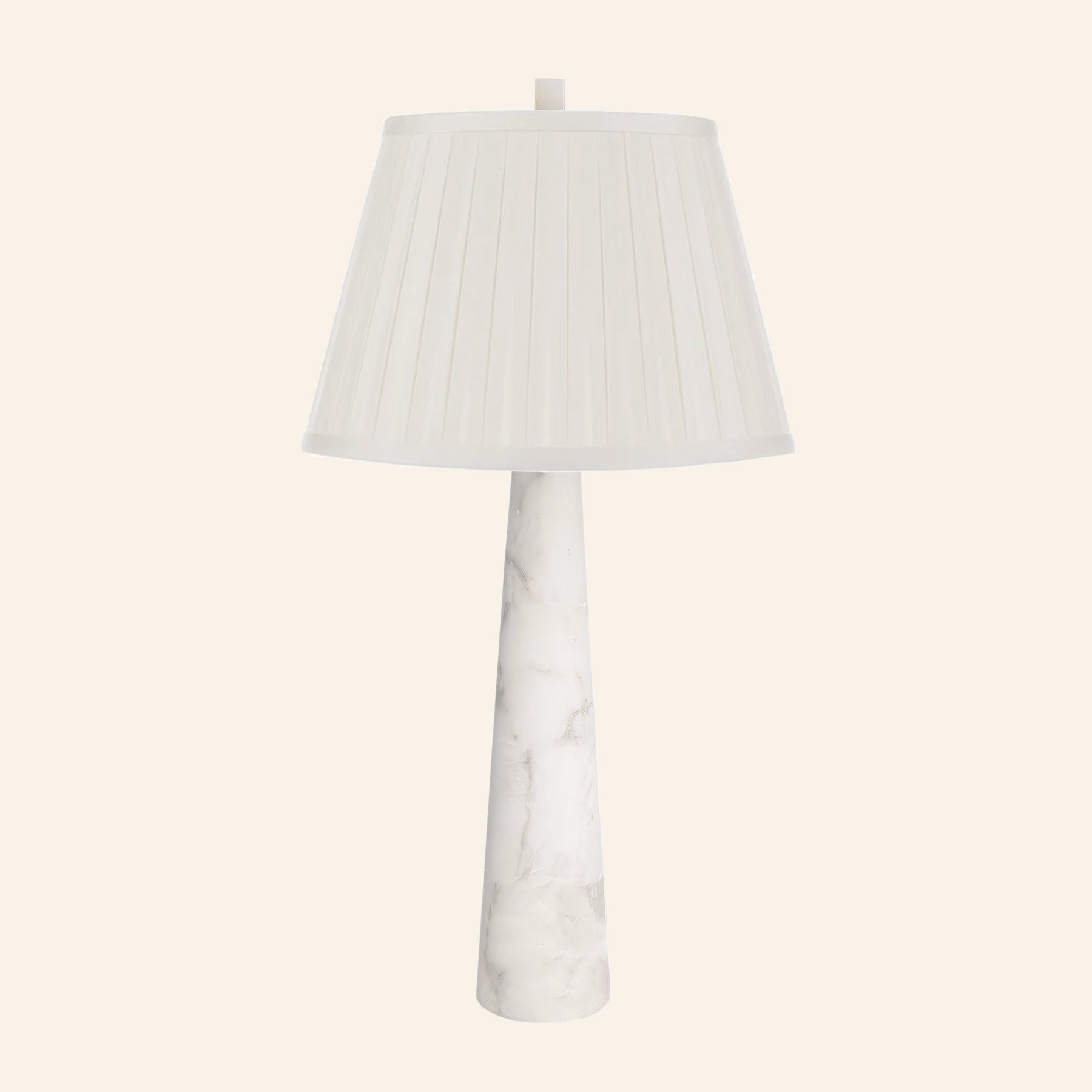 30” Florence Alabaster Pillar Stone Table Lamp by Kevin Francis Design | Luxury Area Rugs & Home Decor