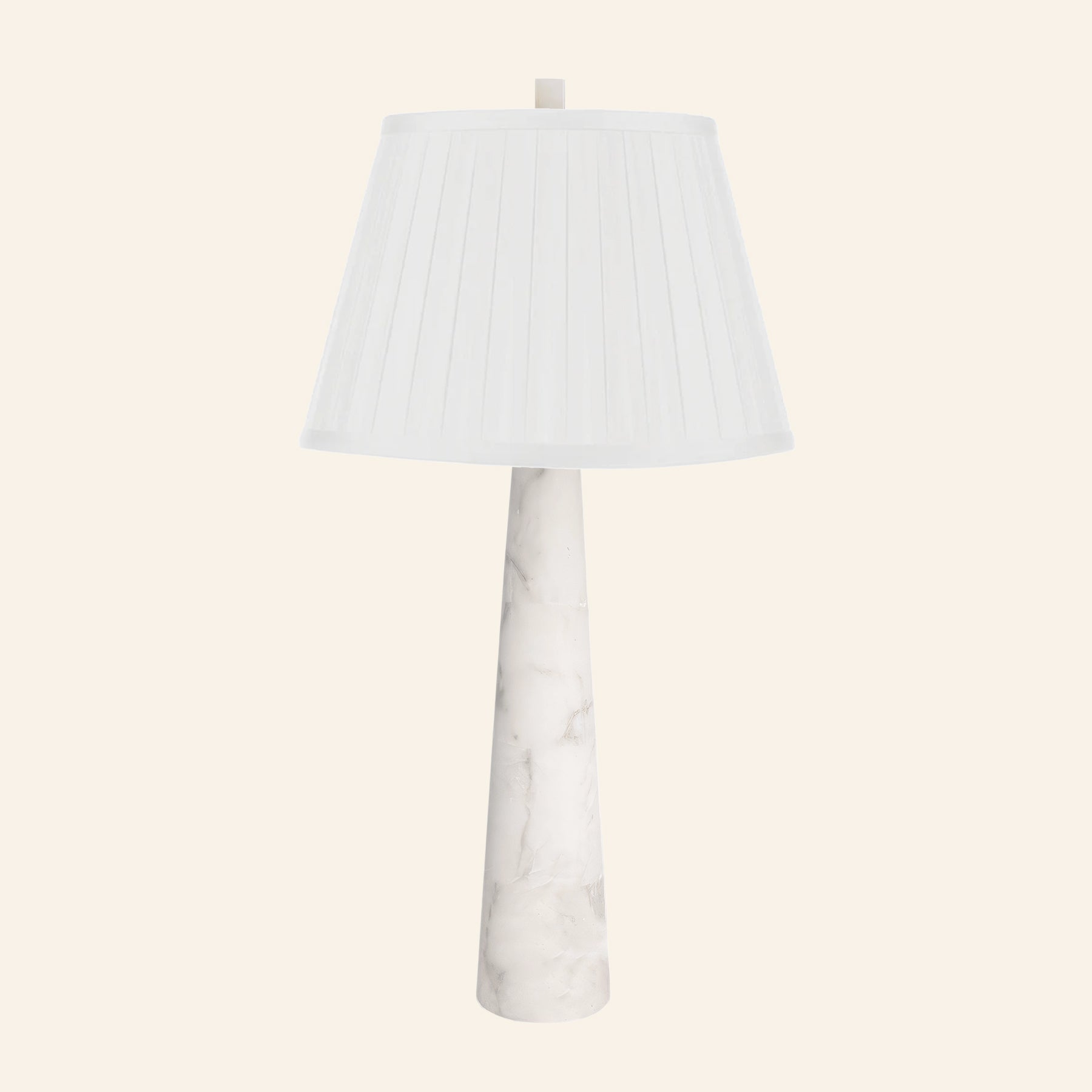30” Florence Alabaster Pillar Stone Table Lamp by Kevin Francis Design | Luxury Area Rugs & Home Decor