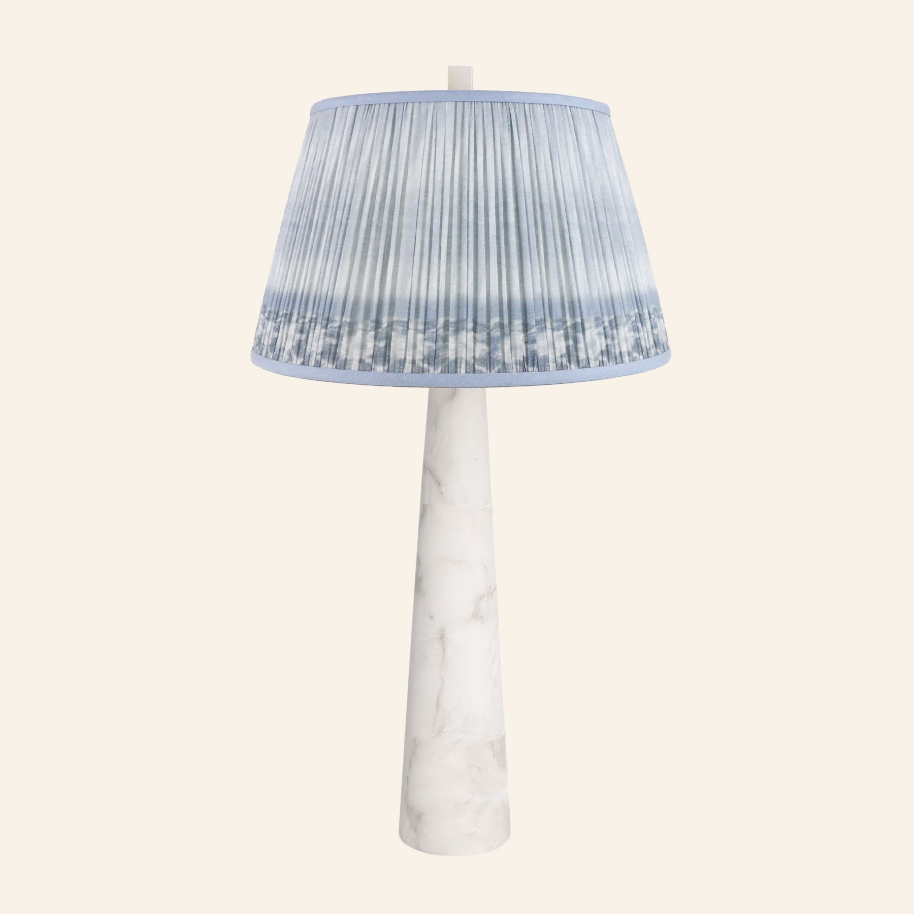 30” Florence Alabaster Pillar Stone Table Lamp