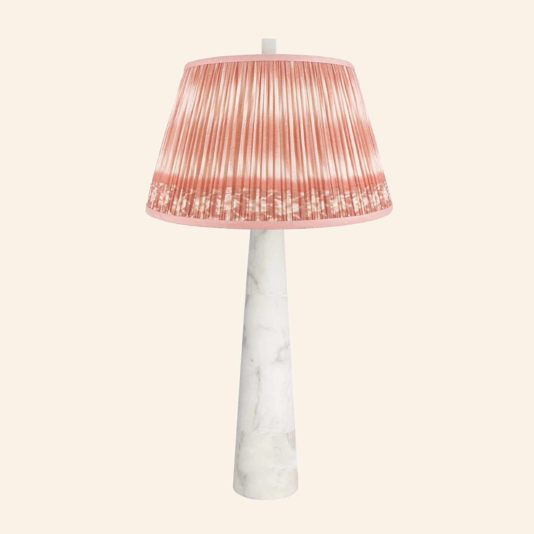 30” Florence Alabaster Pillar Stone Table Lamp by Kevin Francis Design | Luxury Area Rugs & Home Decor