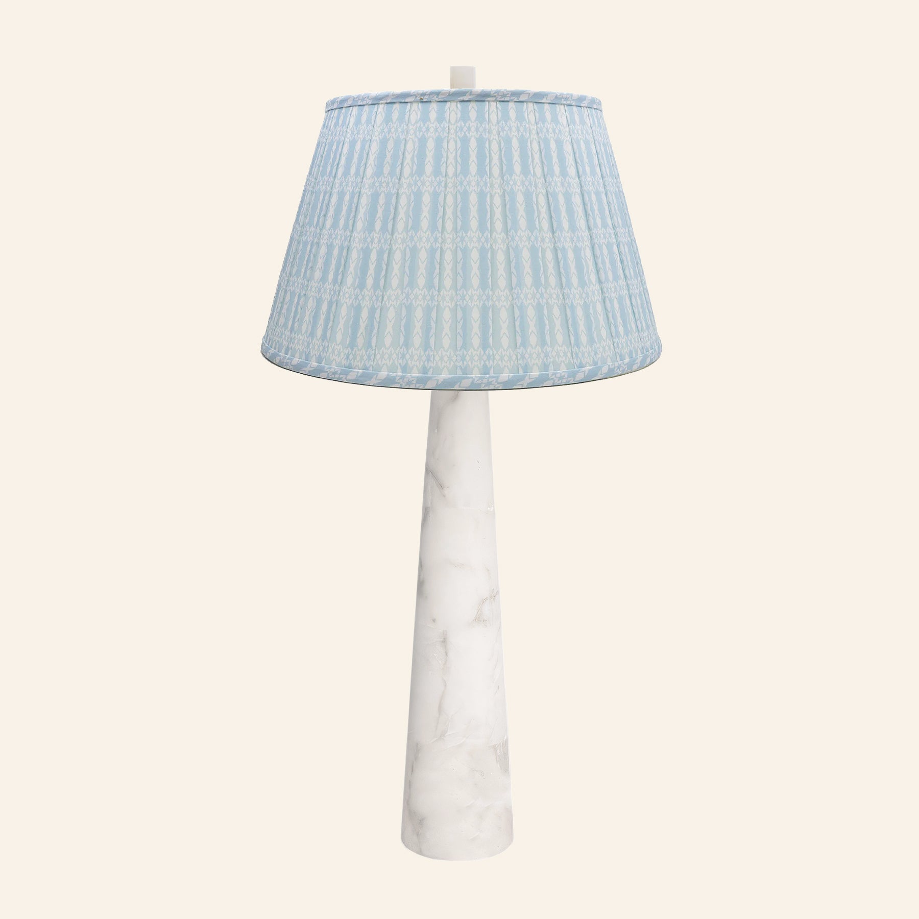 30” Florence Alabaster Pillar Stone Table Lamp by Kevin Francis Design | Luxury Area Rugs & Home Decor