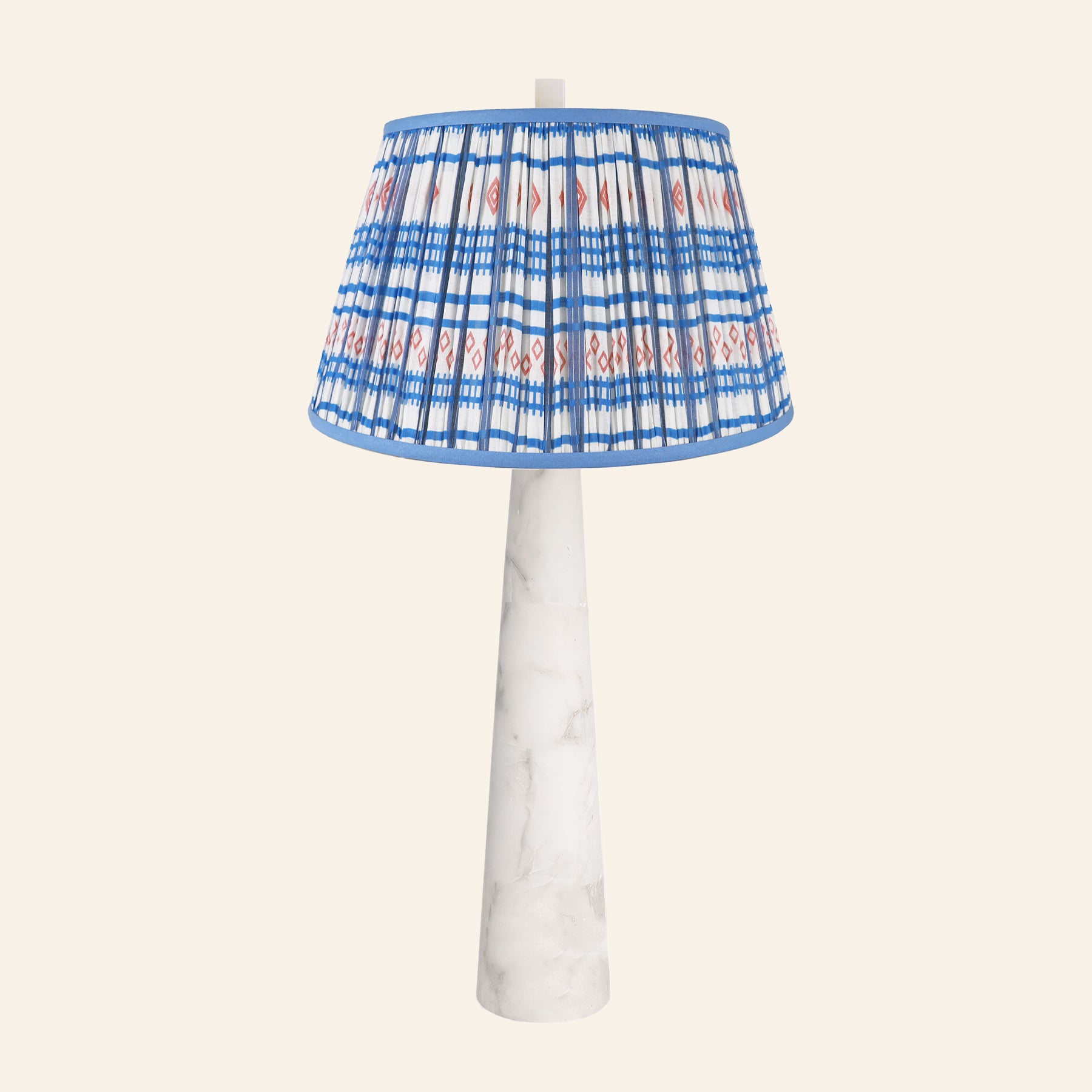 30” Florence Alabaster Pillar Stone Table Lamp by Kevin Francis Design | Luxury Area Rugs & Home Decor