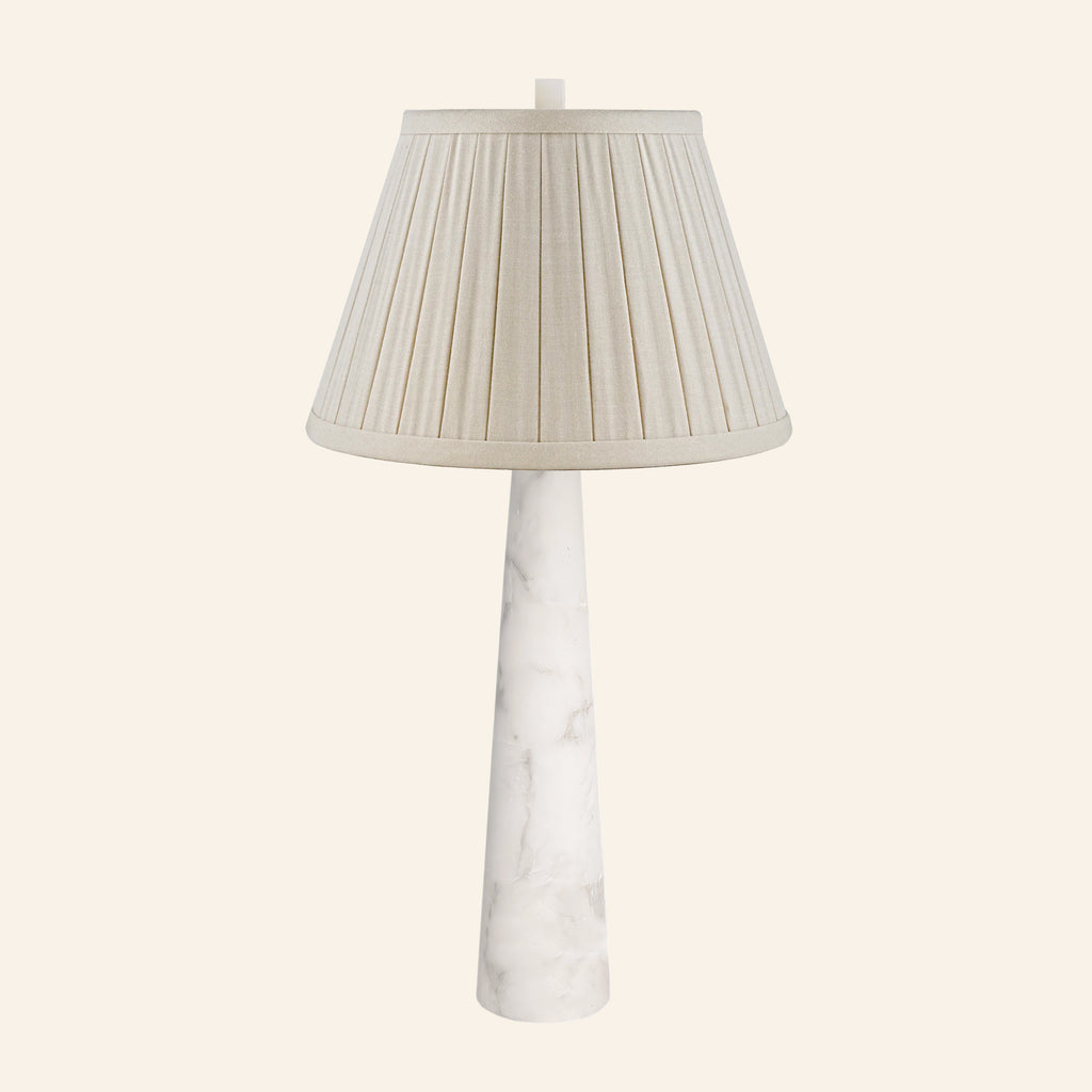 30” Florence Alabaster Pillar Stone Table Lamp by Kevin Francis Design | Luxury Area Rugs & Home Decor