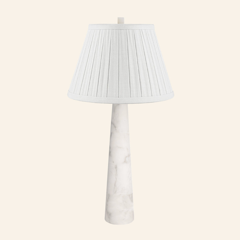 30” Florence Alabaster Pillar Stone Table Lamp by Kevin Francis Design | Luxury Area Rugs & Home Decor