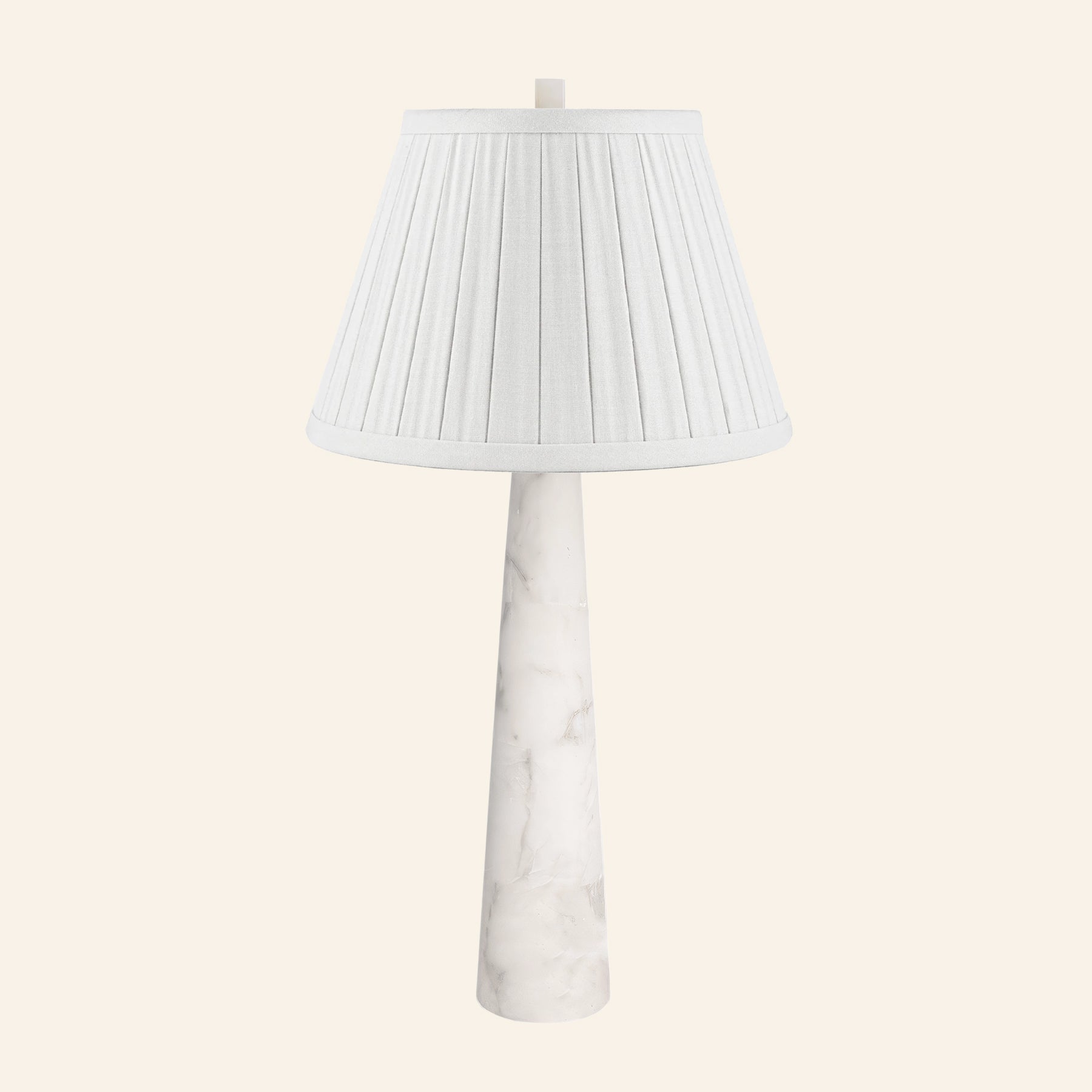 30” Florence Alabaster Pillar Stone Table Lamp by Kevin Francis Design | Luxury Area Rugs & Home Decor