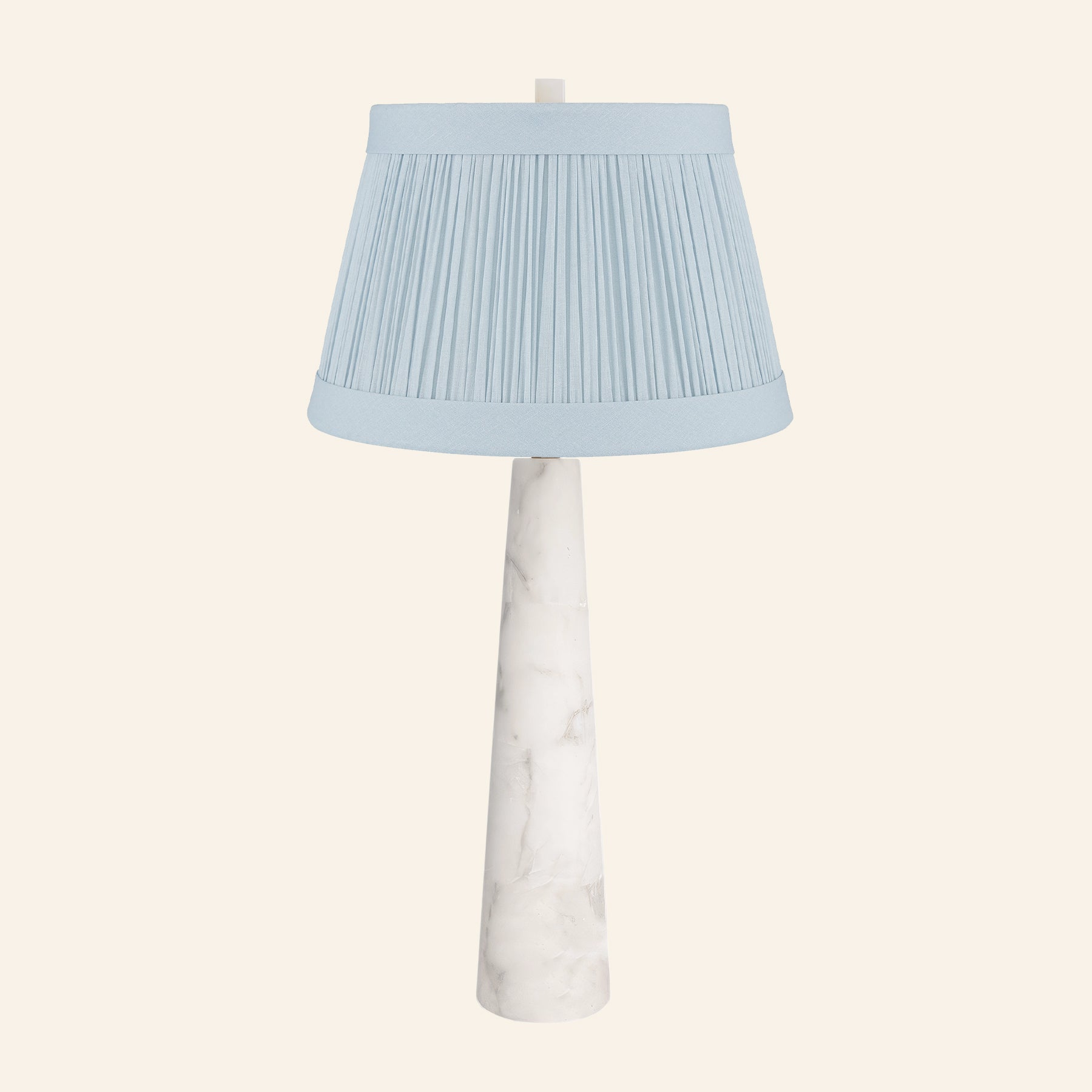 30” Florence Alabaster Pillar Stone Table Lamp by Kevin Francis Design | Luxury Area Rugs & Home Decor