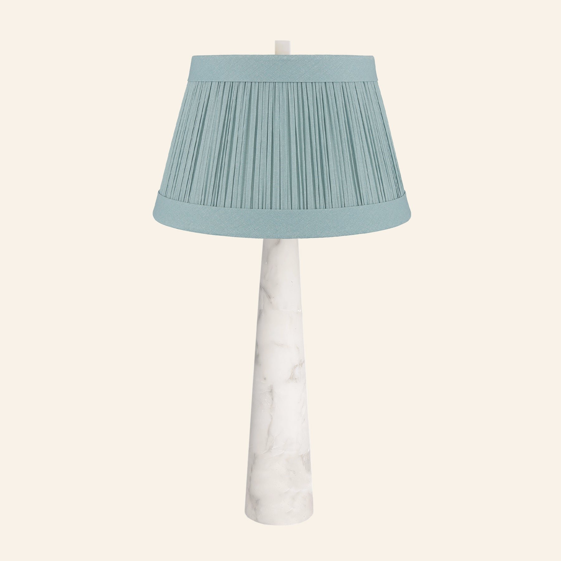 30” Florence Alabaster Pillar Stone Table Lamp by Kevin Francis Design | Luxury Area Rugs & Home Decor
