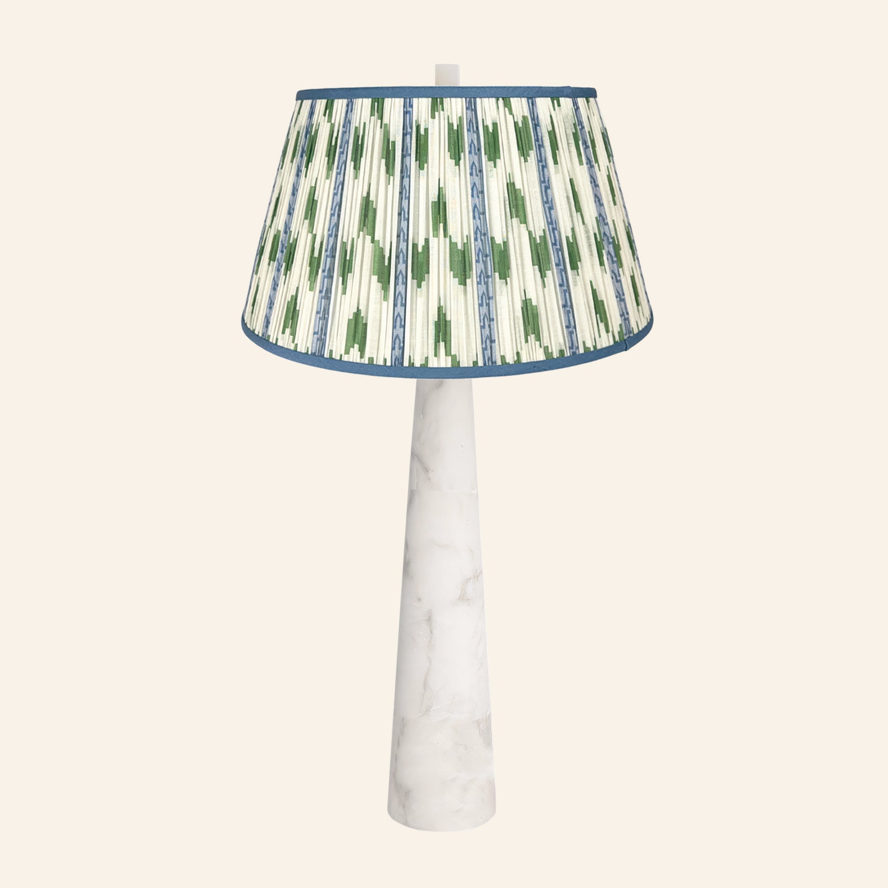 30” Florence Alabaster Pillar Stone Table Lamp by Kevin Francis Design | Luxury Area Rugs & Home Decor