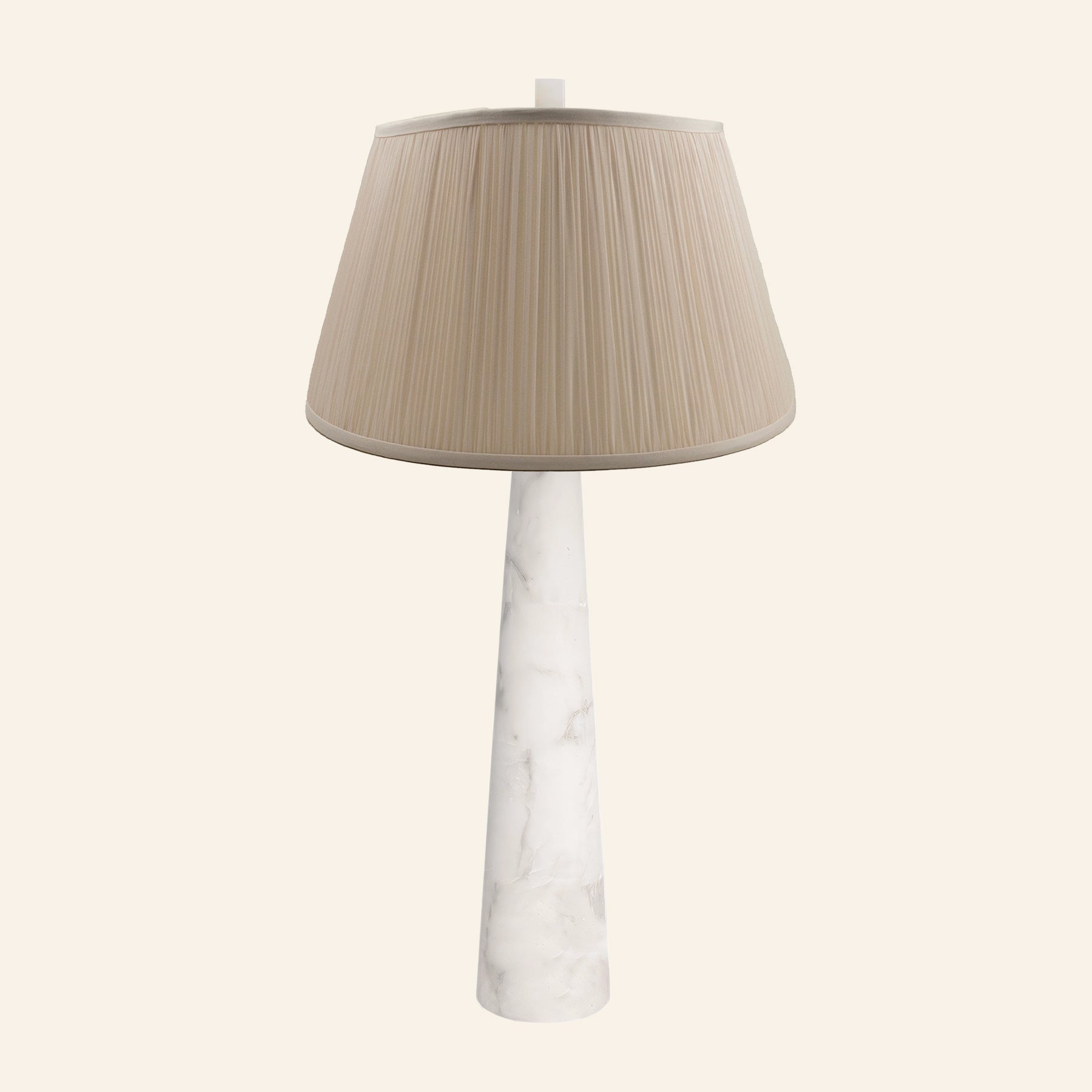 30” Florence Alabaster Pillar Stone Table Lamp by Kevin Francis Design | Luxury Area Rugs & Home Decor