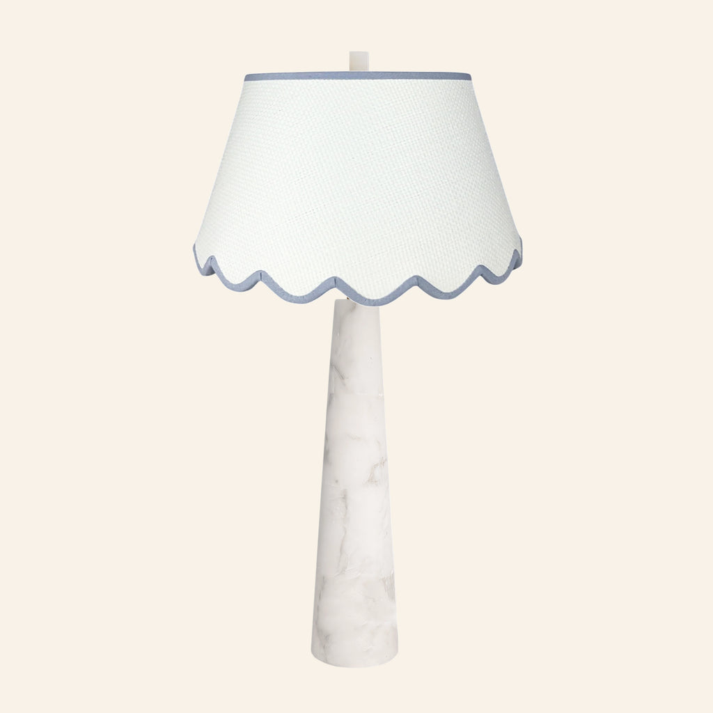 30” Florence Alabaster Pillar Stone Table Lamp by Kevin Francis Design | Luxury Area Rugs & Home Decor