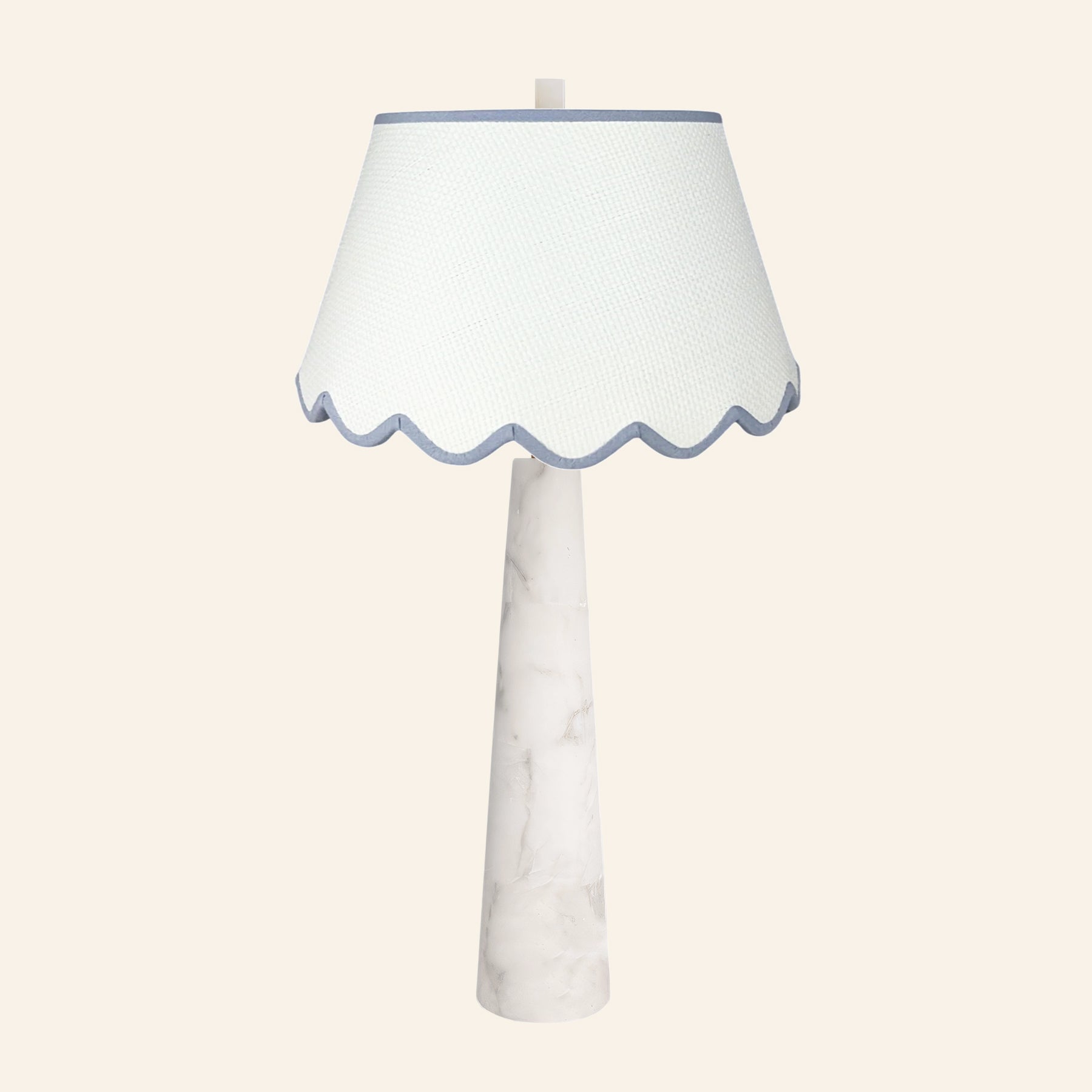 30” Florence Alabaster Pillar Stone Table Lamp by Kevin Francis Design | Luxury Area Rugs & Home Decor