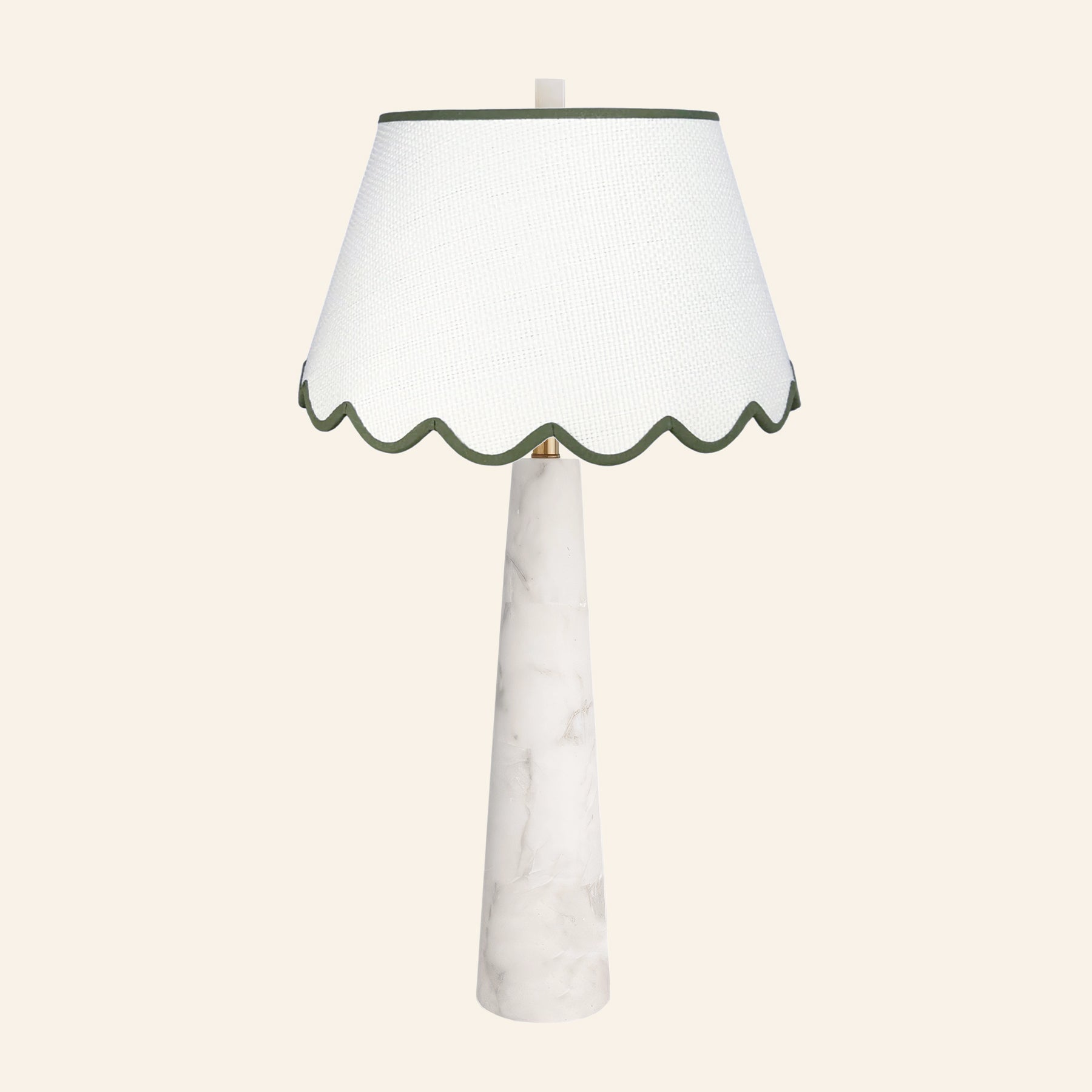 30” Florence Alabaster Pillar Stone Table Lamp by Kevin Francis Design | Luxury Area Rugs & Home Decor