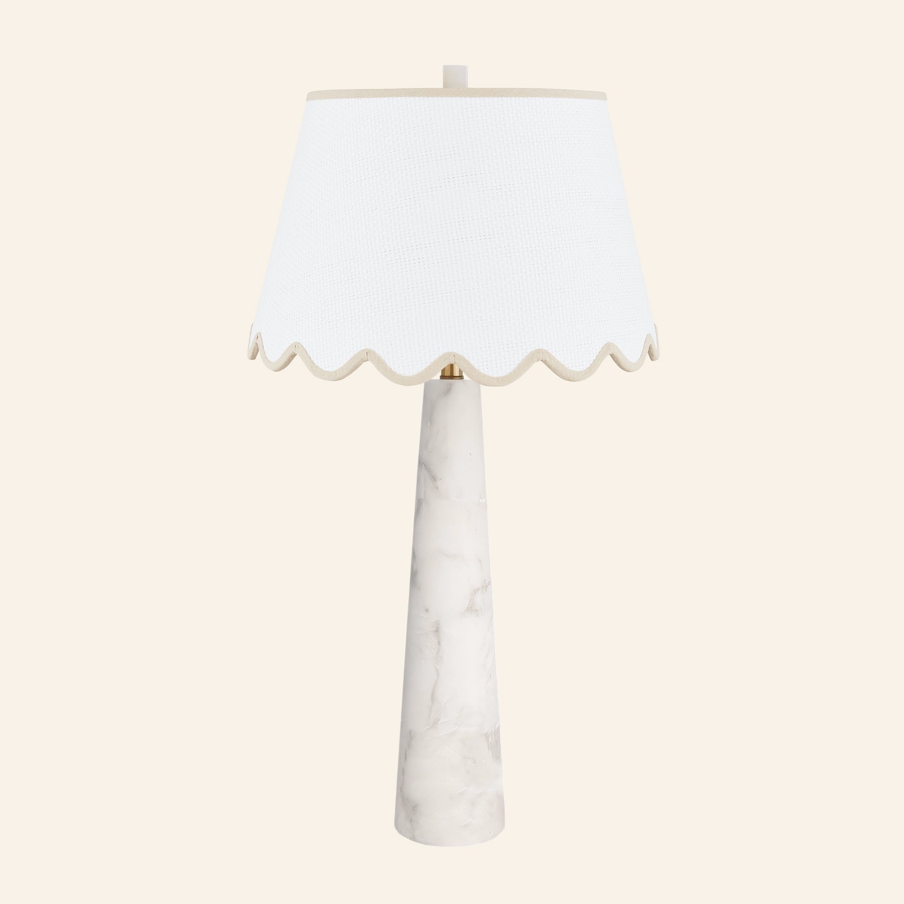 30” Florence Alabaster Pillar Stone Table Lamp by Kevin Francis Design | Luxury Area Rugs & Home Decor