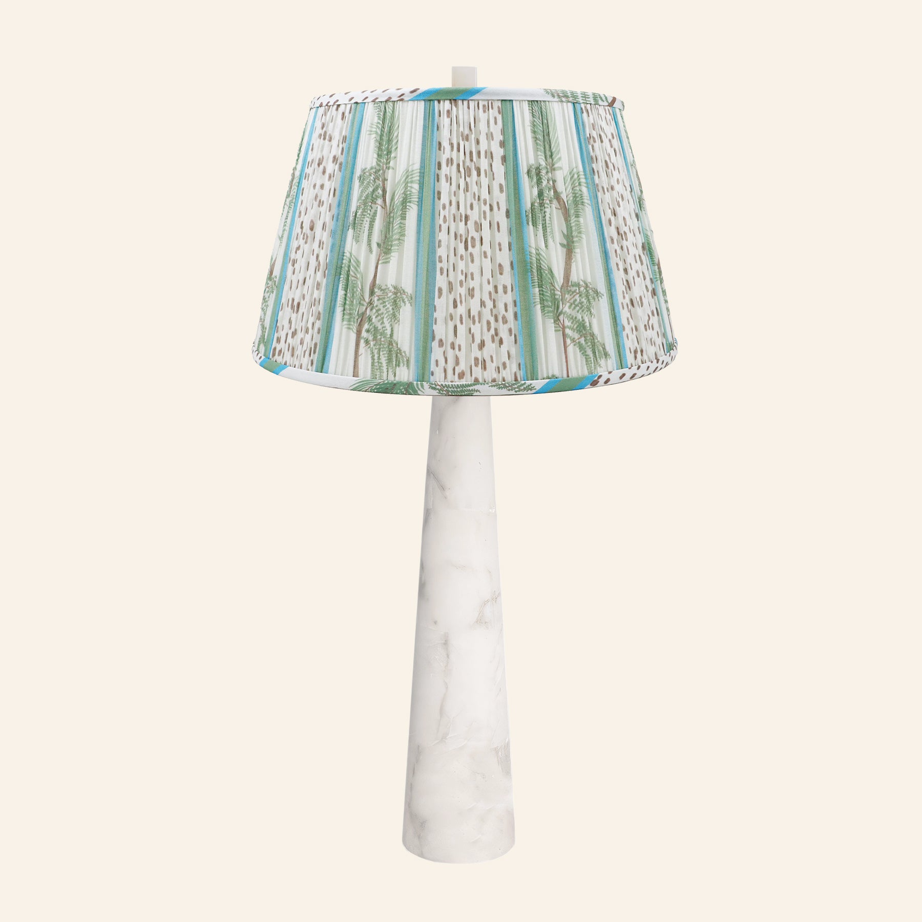 30” Florence Alabaster Pillar Stone Table Lamp by Kevin Francis Design | Luxury Area Rugs & Home Decor