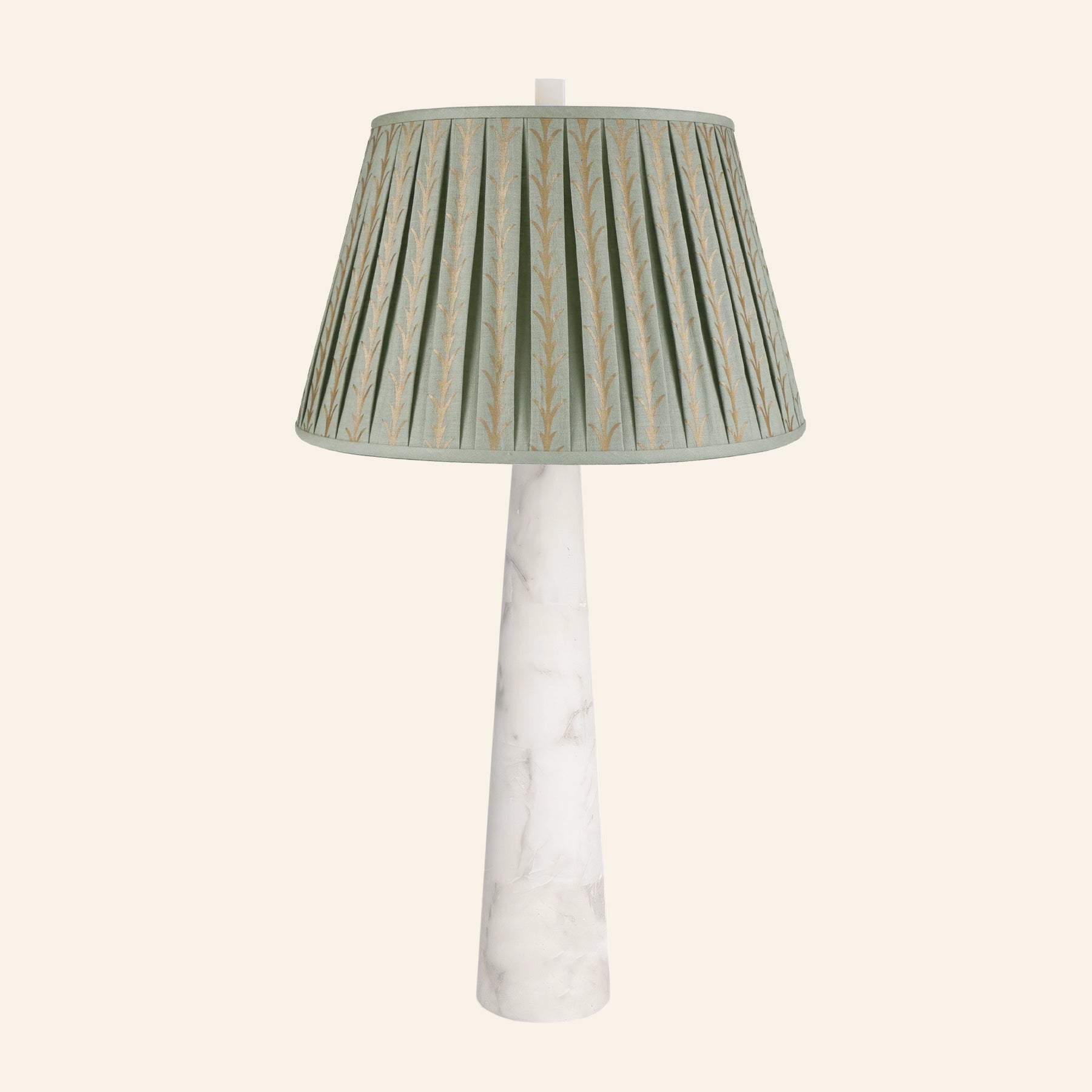 30” Florence Alabaster Pillar Stone Table Lamp by Kevin Francis Design | Luxury Area Rugs & Home Decor