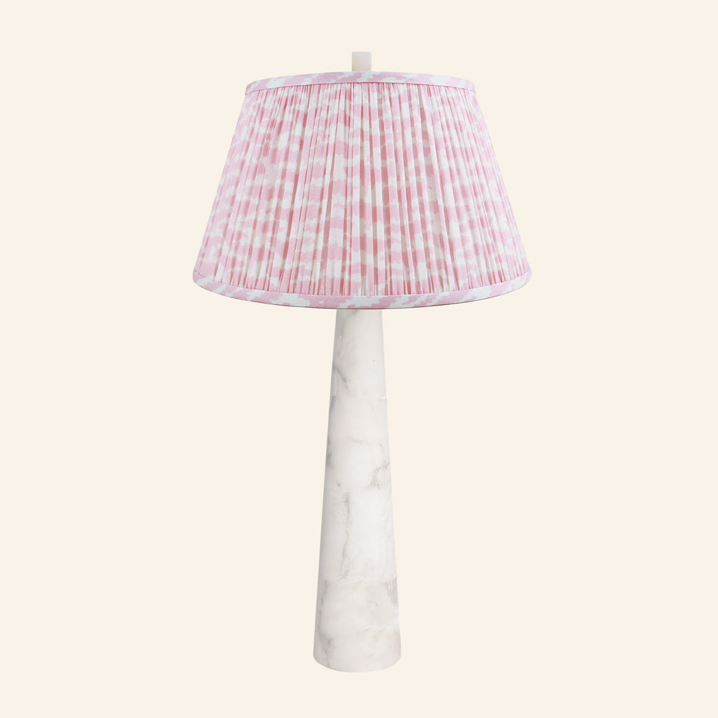 30” Florence Alabaster Pillar Stone Table Lamp by Kevin Francis Design | Luxury Area Rugs & Home Decor