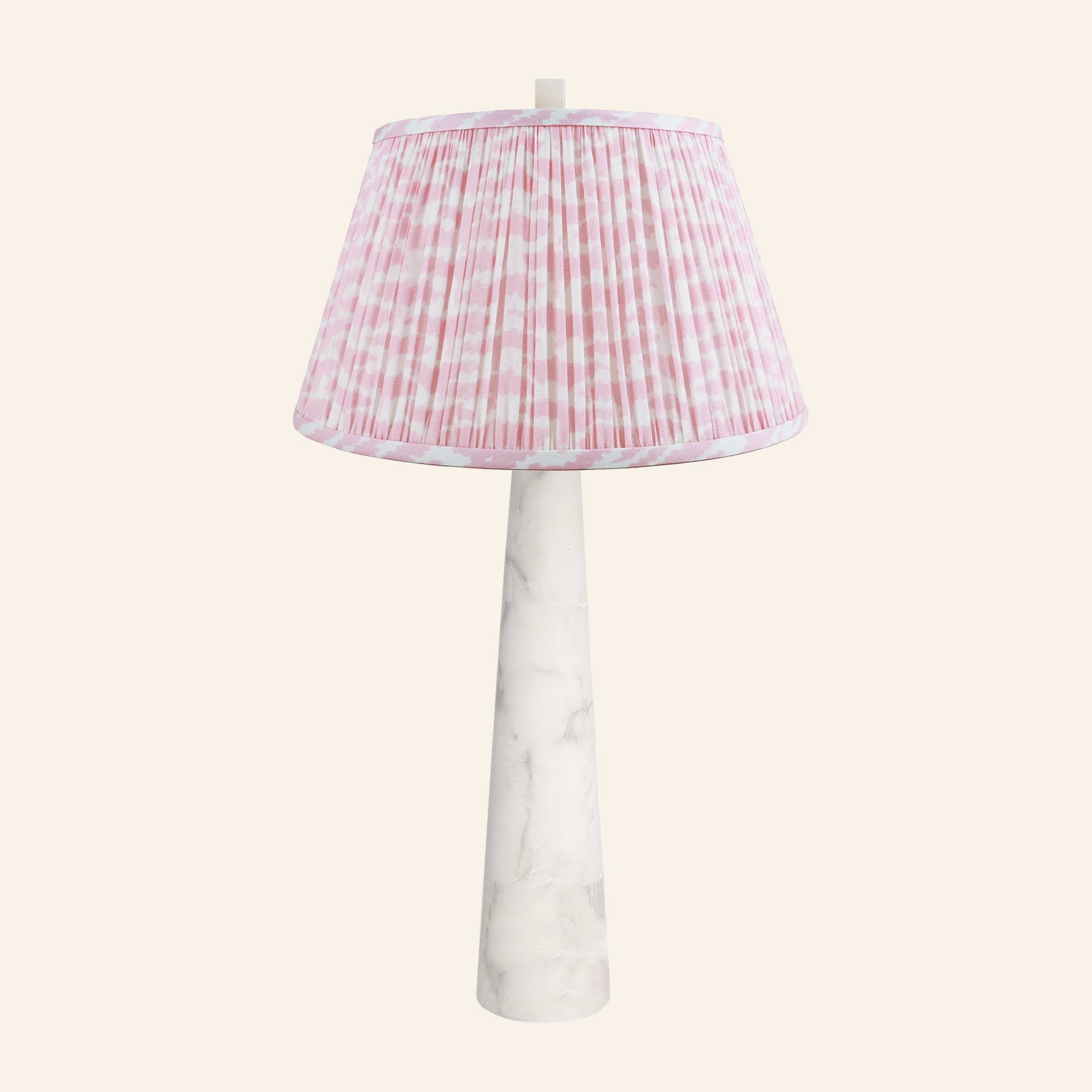 30” Florence Alabaster Pillar Stone Table Lamp by Kevin Francis Design | Luxury Area Rugs & Home Decor