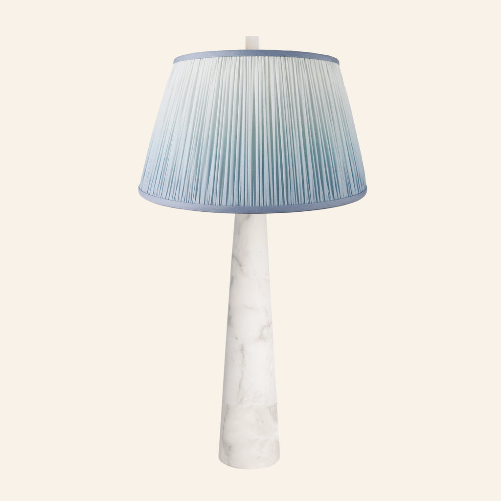 30” Florence Alabaster Pillar Stone Table Lamp by Kevin Francis Design | Luxury Area Rugs & Home Decor