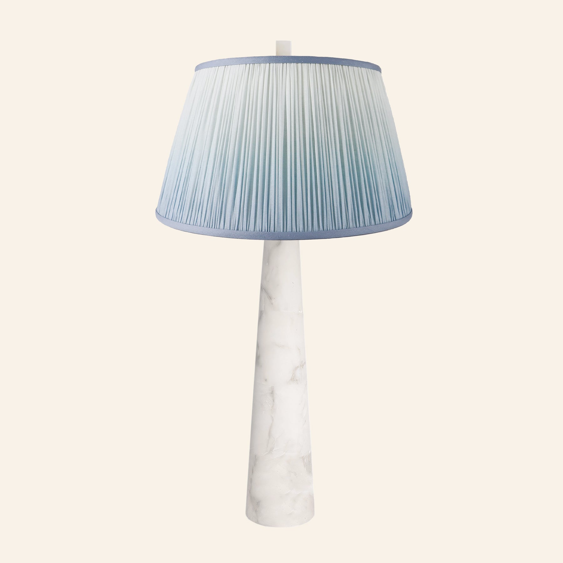 30” Florence Alabaster Pillar Stone Table Lamp by Kevin Francis Design | Luxury Area Rugs & Home Decor