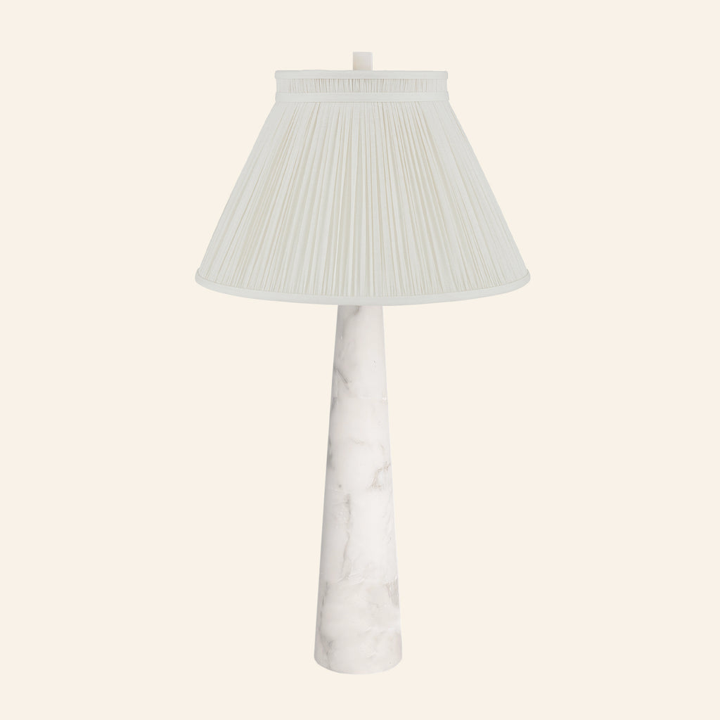 30” Florence Alabaster Pillar Stone Table Lamp by Kevin Francis Design | Luxury Area Rugs & Home Decor