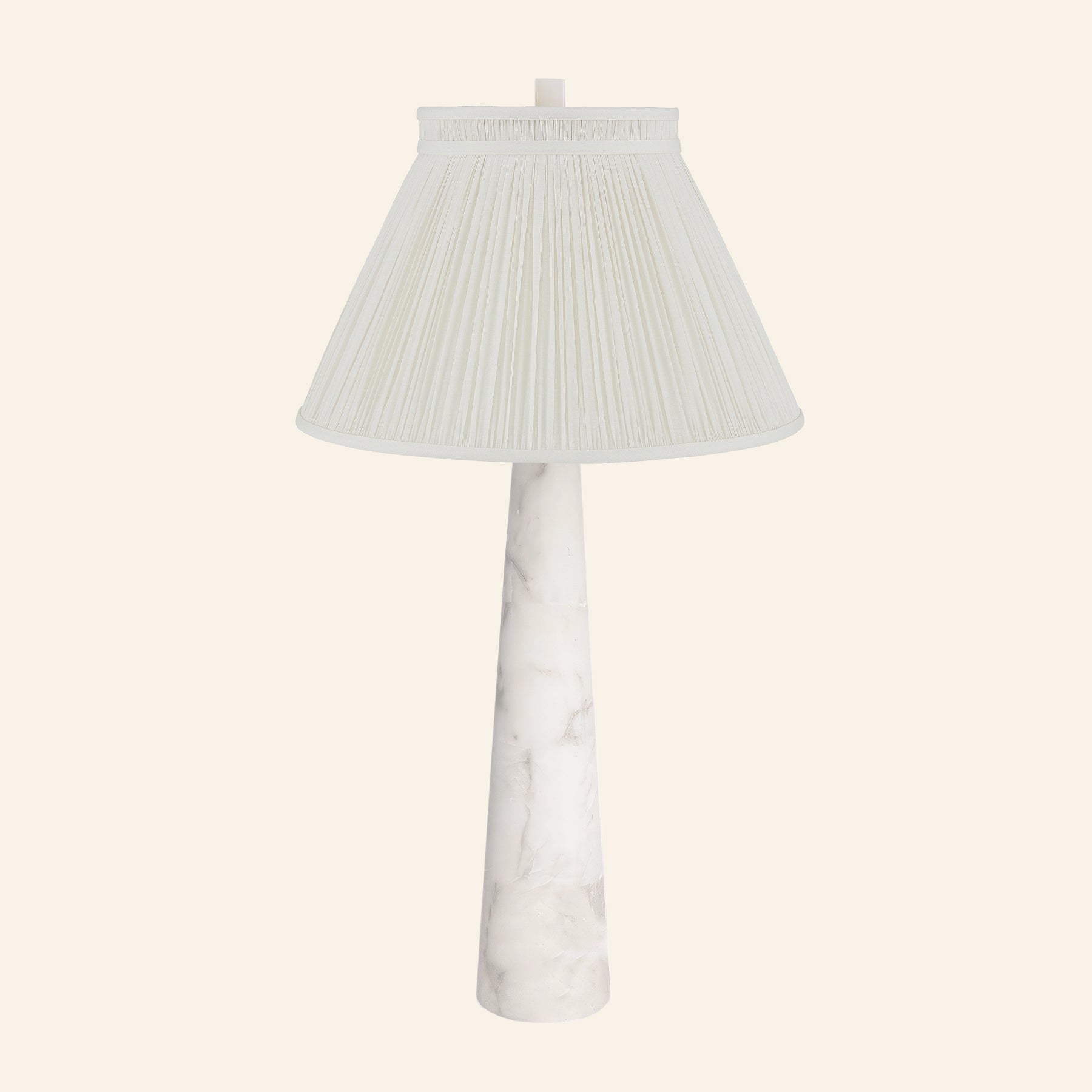 30” Florence Alabaster Pillar Stone Table Lamp by Kevin Francis Design | Luxury Area Rugs & Home Decor