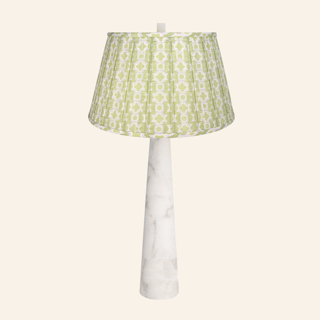 30” Florence Alabaster Pillar Stone Table Lamp by Kevin Francis Design | Luxury Area Rugs & Home Decor