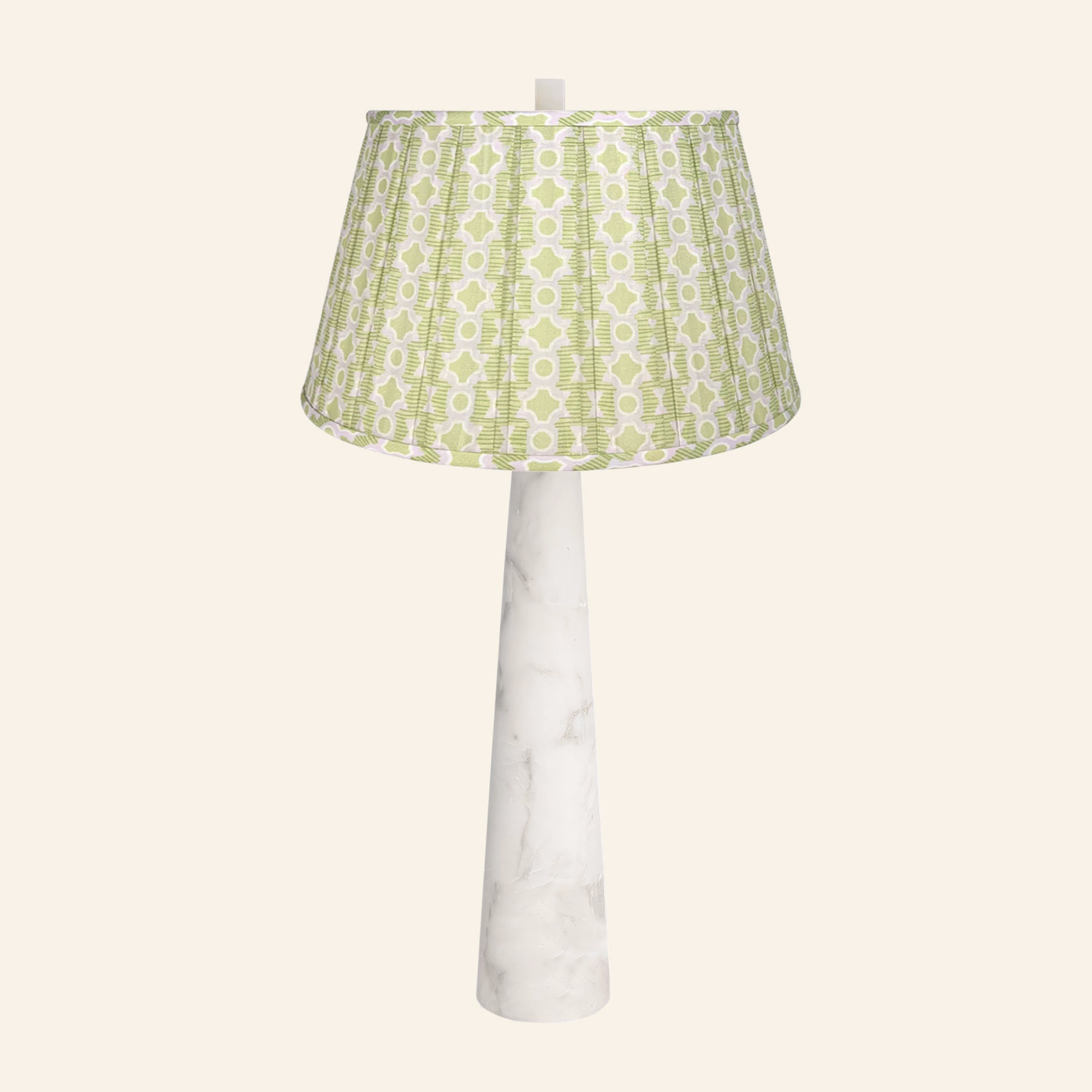 30” Florence Alabaster Pillar Stone Table Lamp by Kevin Francis Design | Luxury Area Rugs & Home Decor