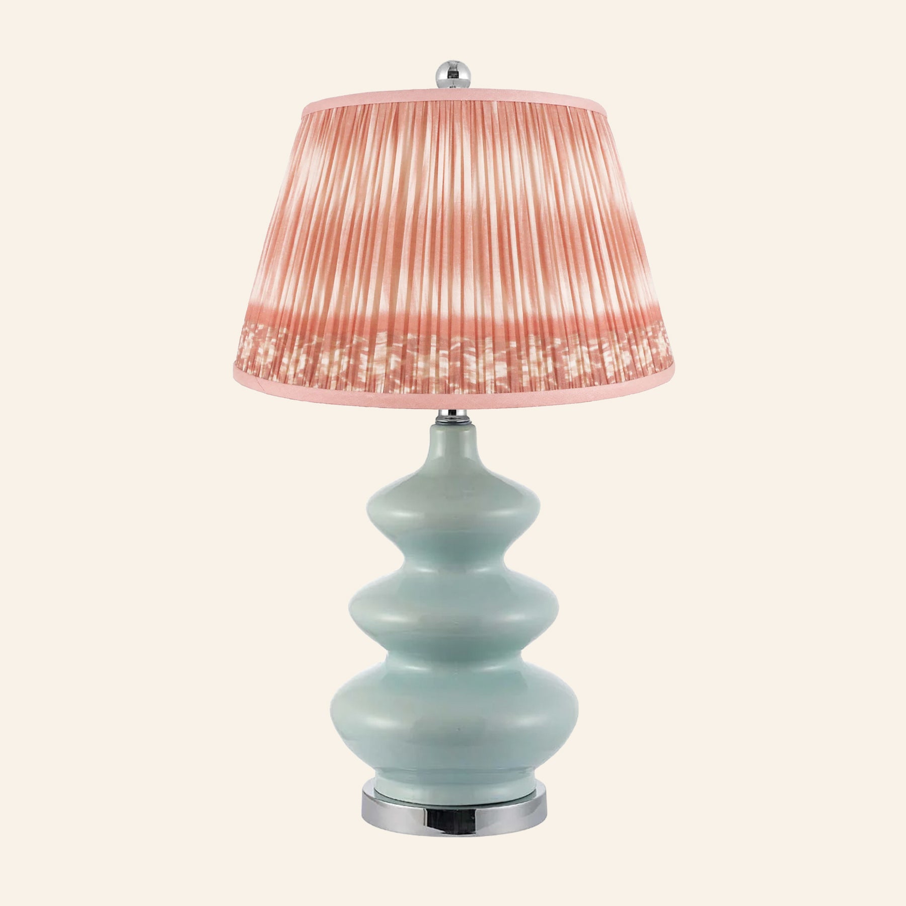 28” Isabella Teal Triple Gourd Table Lamp by Kevin Francis Design | Luxury Area Rugs & Home Decor