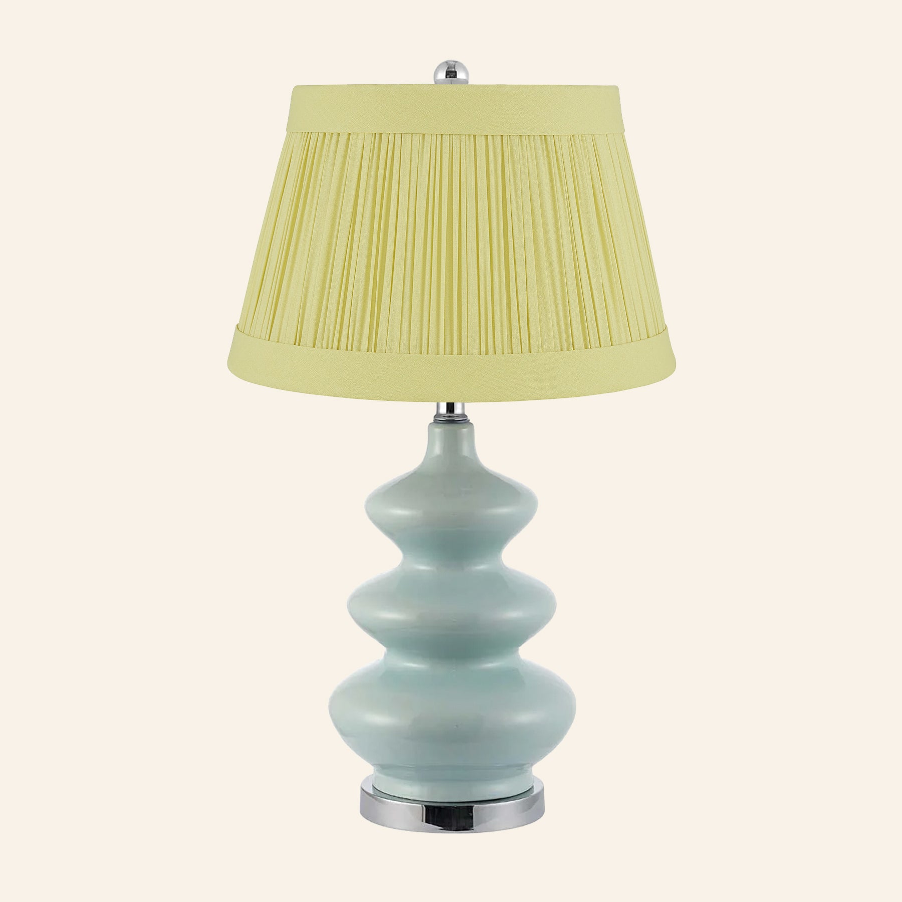 28” Isabella Teal Triple Gourd Table Lamp by Kevin Francis Design | Luxury Area Rugs & Home Decor