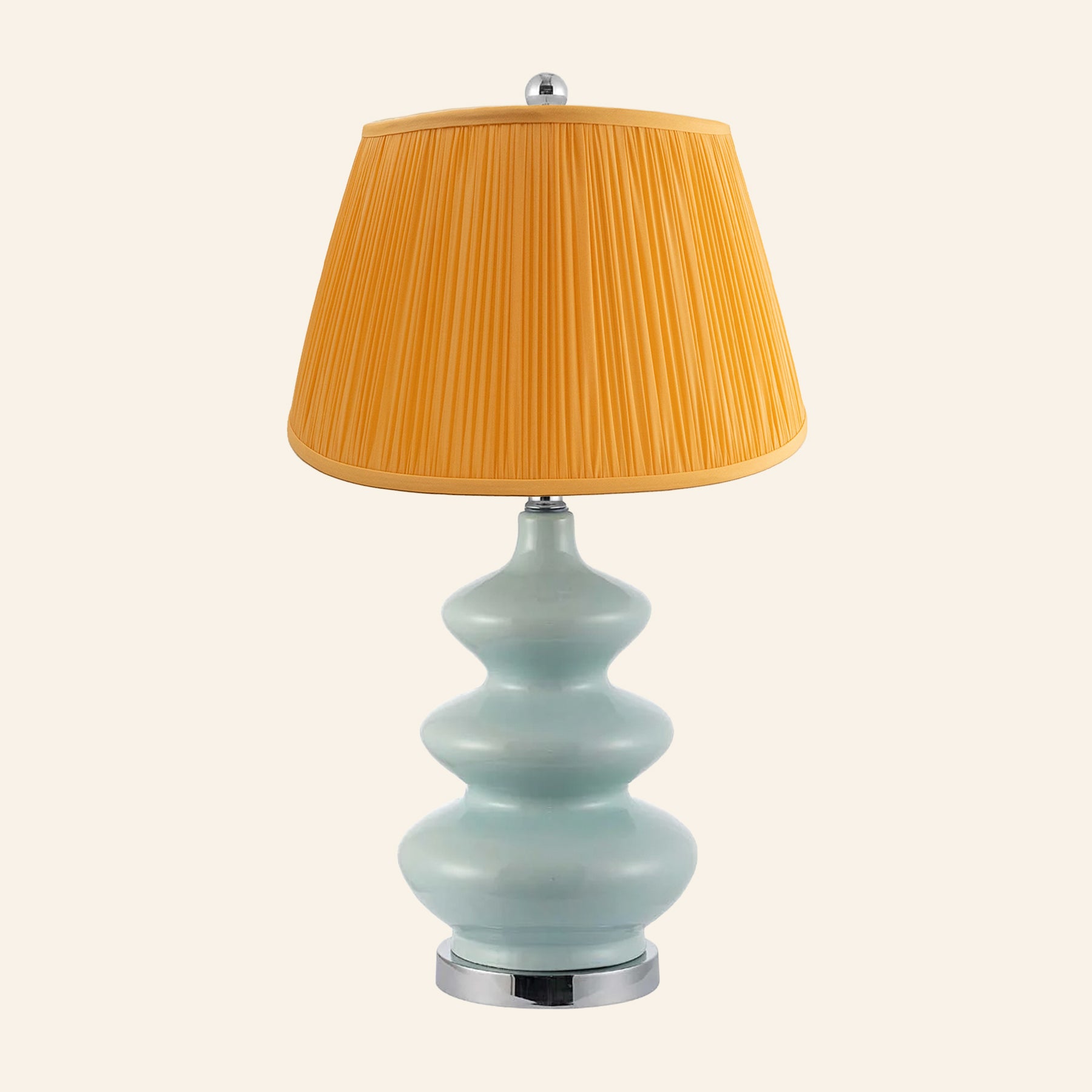 28” Isabella Teal Triple Gourd Table Lamp by Kevin Francis Design | Luxury Area Rugs & Home Decor