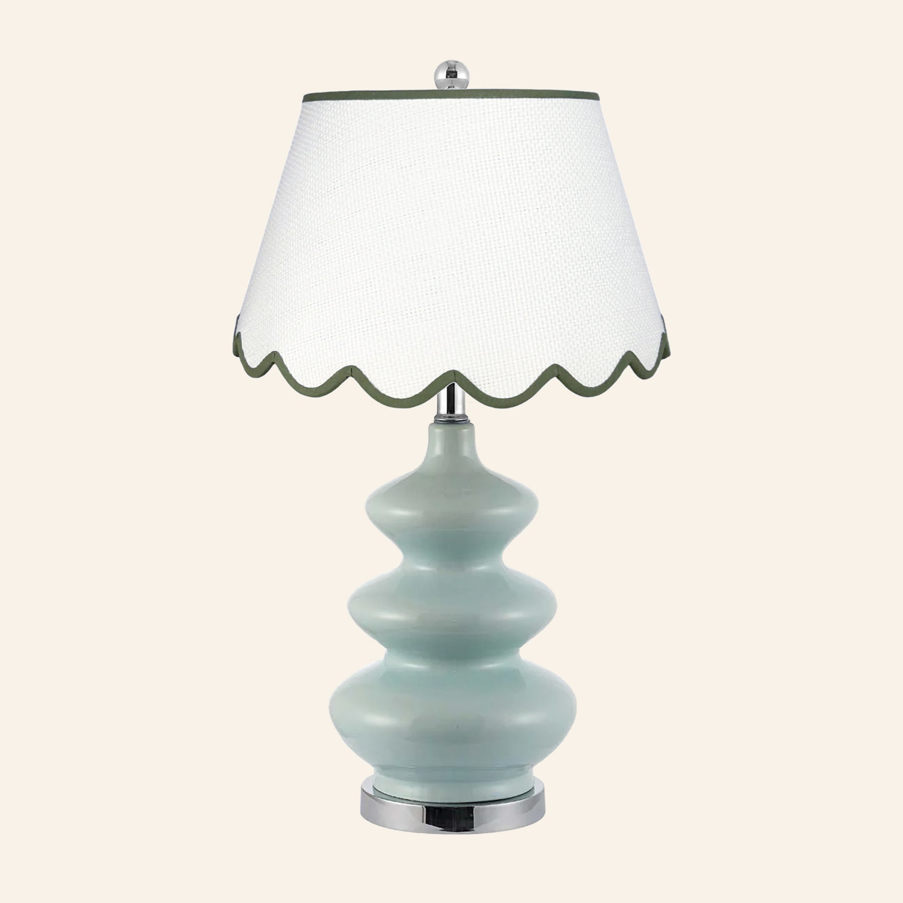 28” Isabella Teal Triple Gourd Table Lamp by Kevin Francis Design | Luxury Area Rugs & Home Decor