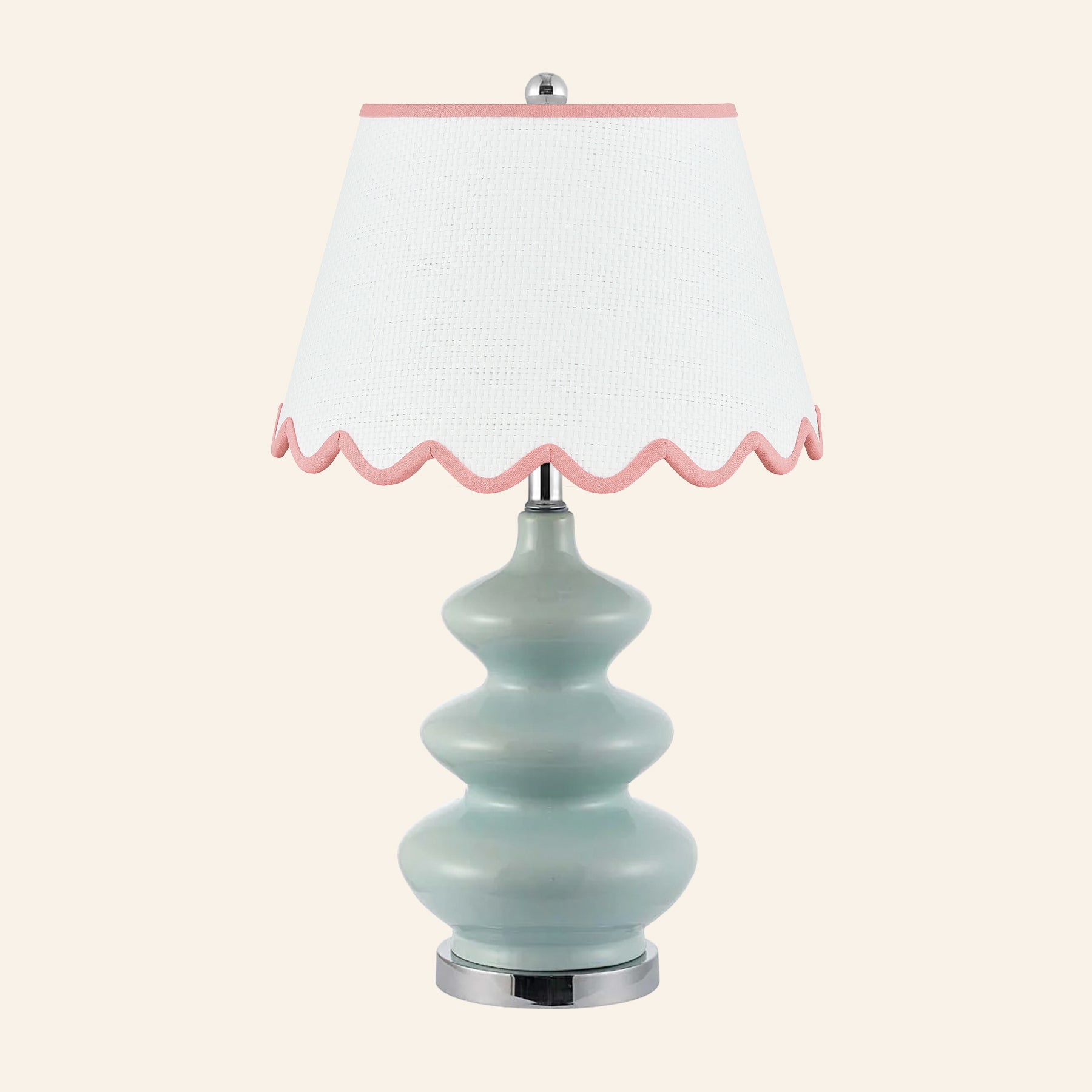 28” Isabella Teal Triple Gourd Table Lamp by Kevin Francis Design | Luxury Area Rugs & Home Decor
