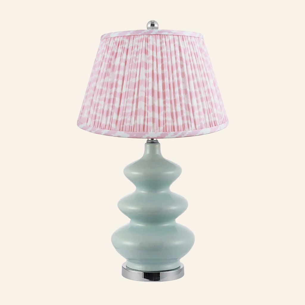28” Isabella Teal Triple Gourd Table Lamp by Kevin Francis Design | Luxury Area Rugs & Home Decor