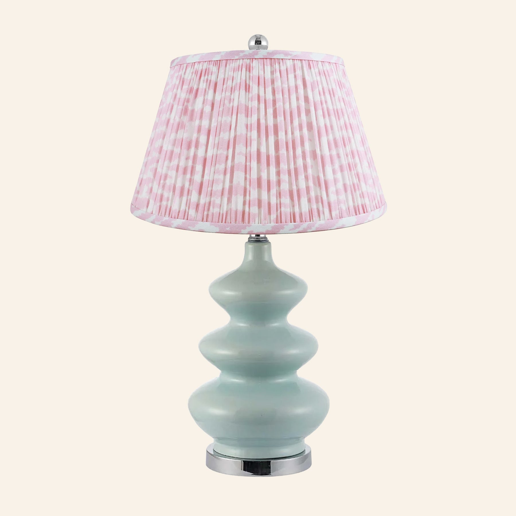 28” Isabella Teal Triple Gourd Table Lamp by Kevin Francis Design | Luxury Area Rugs & Home Decor