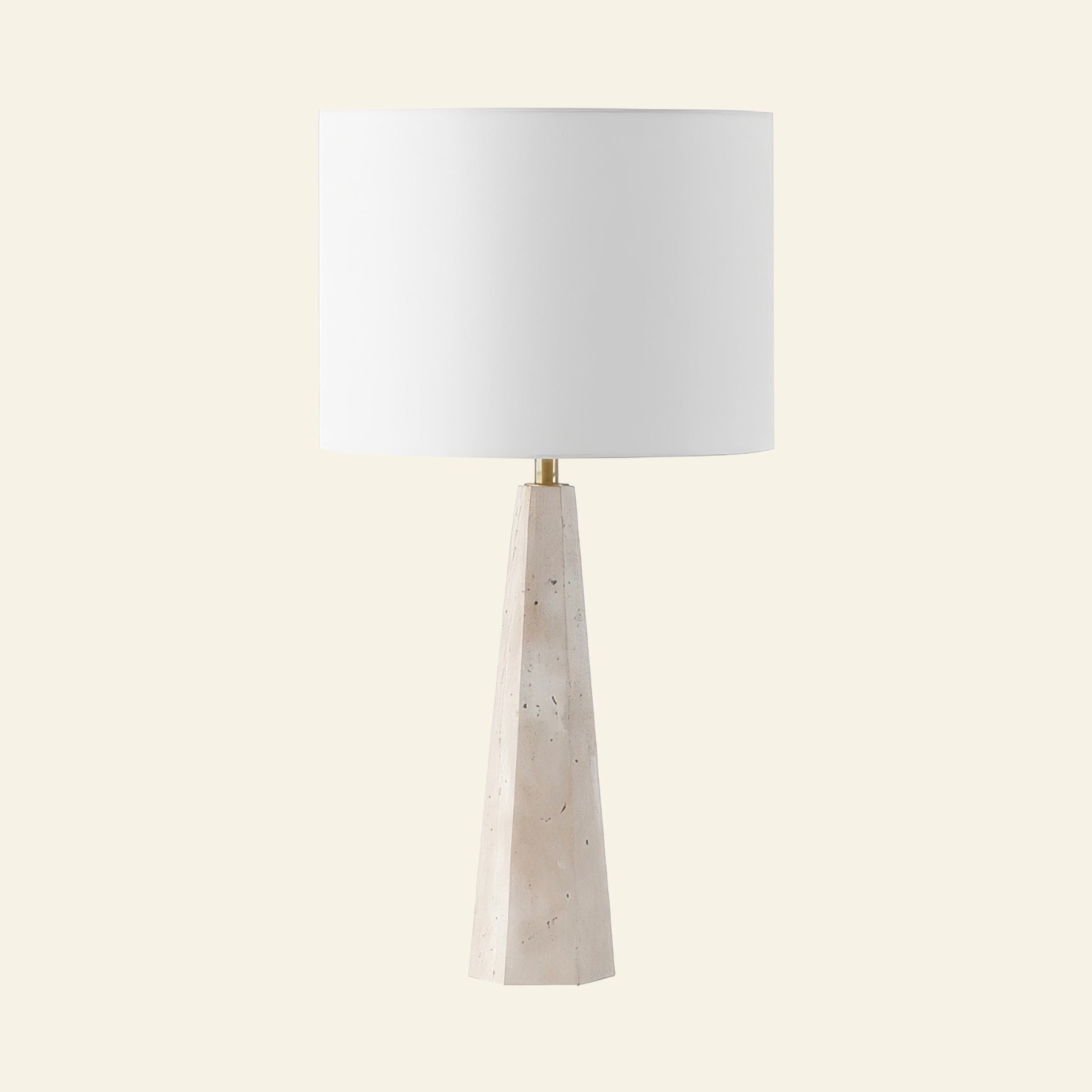 26" Juliana Travertine Pillar Stone Table Lamp by Kevin Francis Design | Luxury Area Rugs & Home Decor