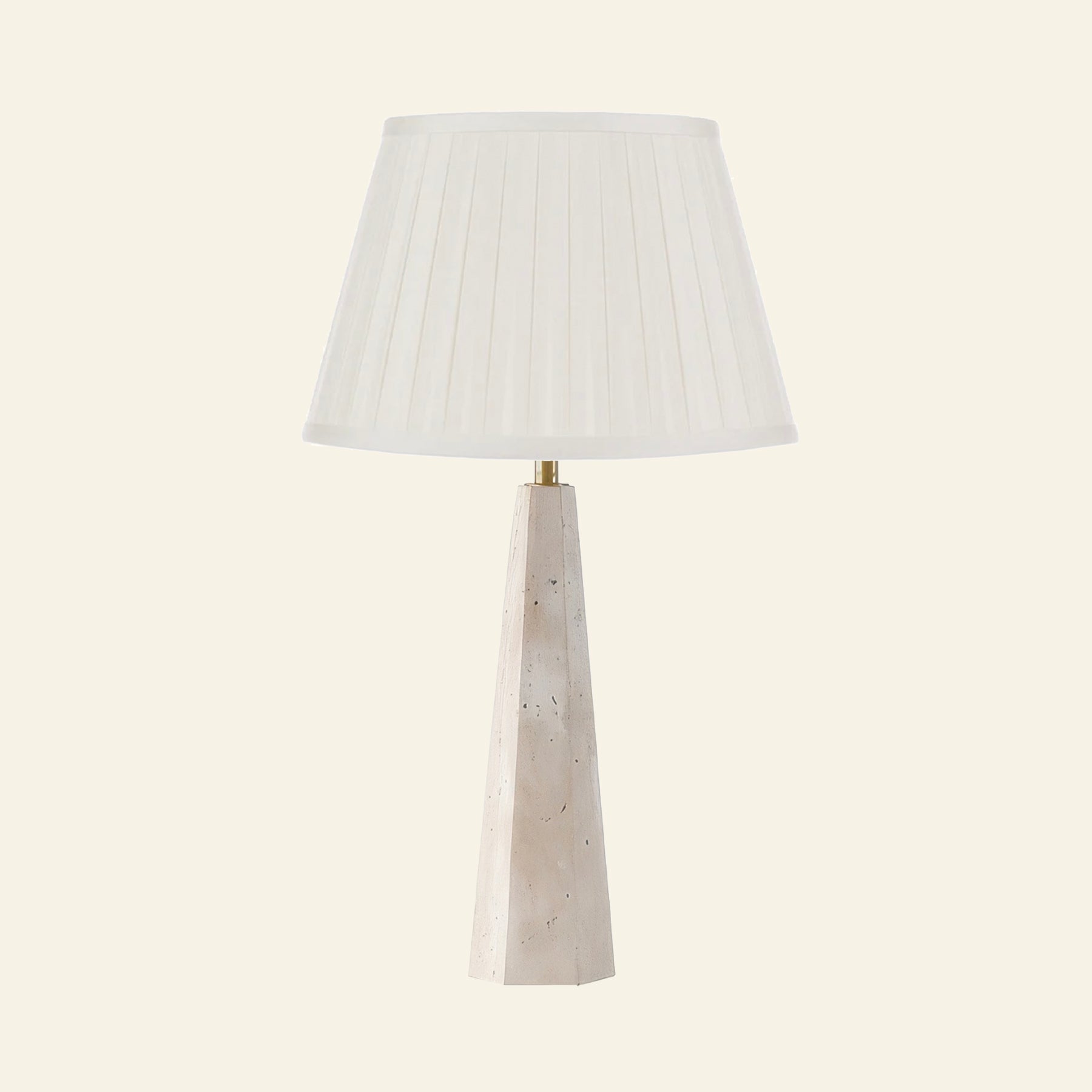 26" Juliana Travertine Pillar Stone Table Lamp by Kevin Francis Design | Luxury Area Rugs & Home Decor