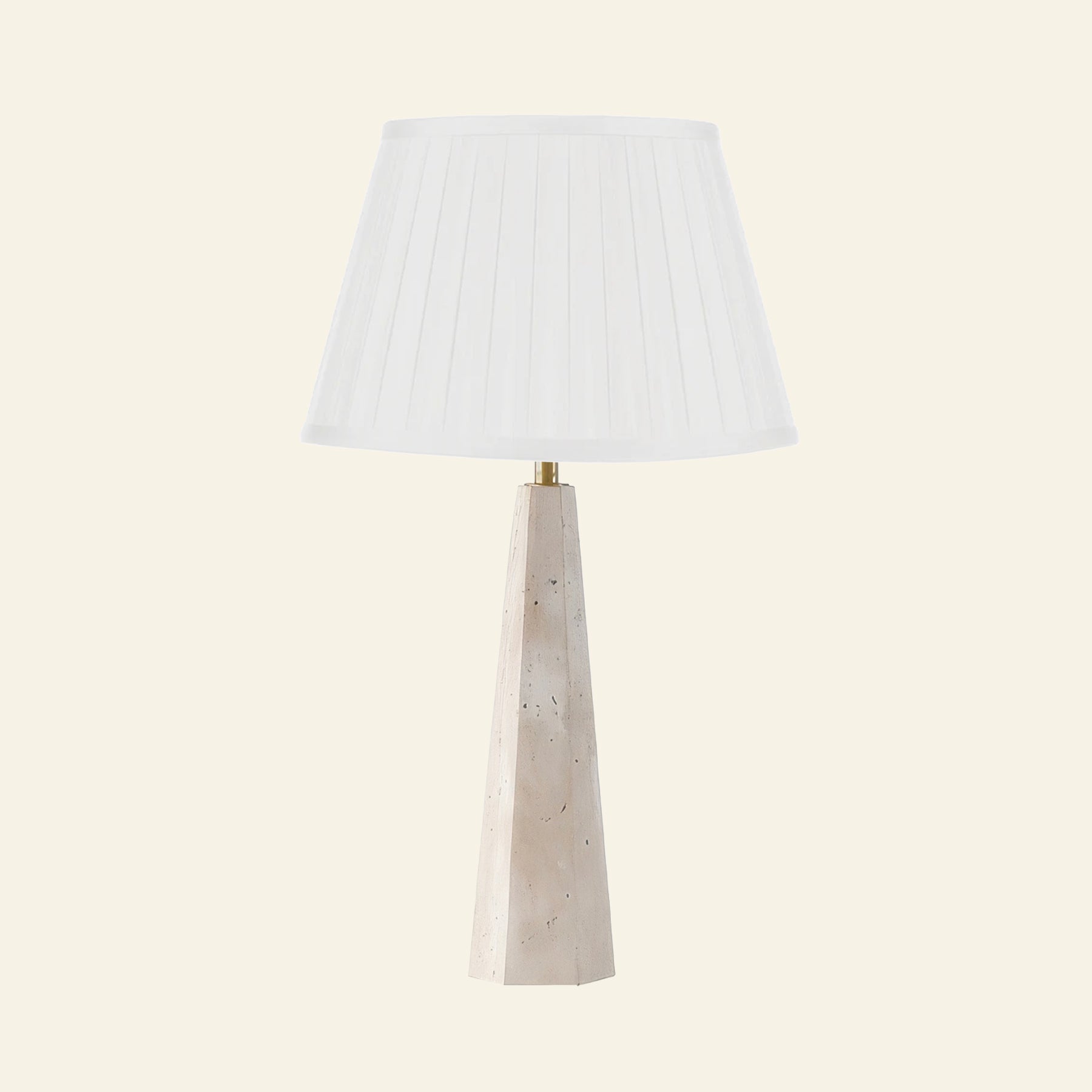 26" Juliana Travertine Pillar Stone Table Lamp