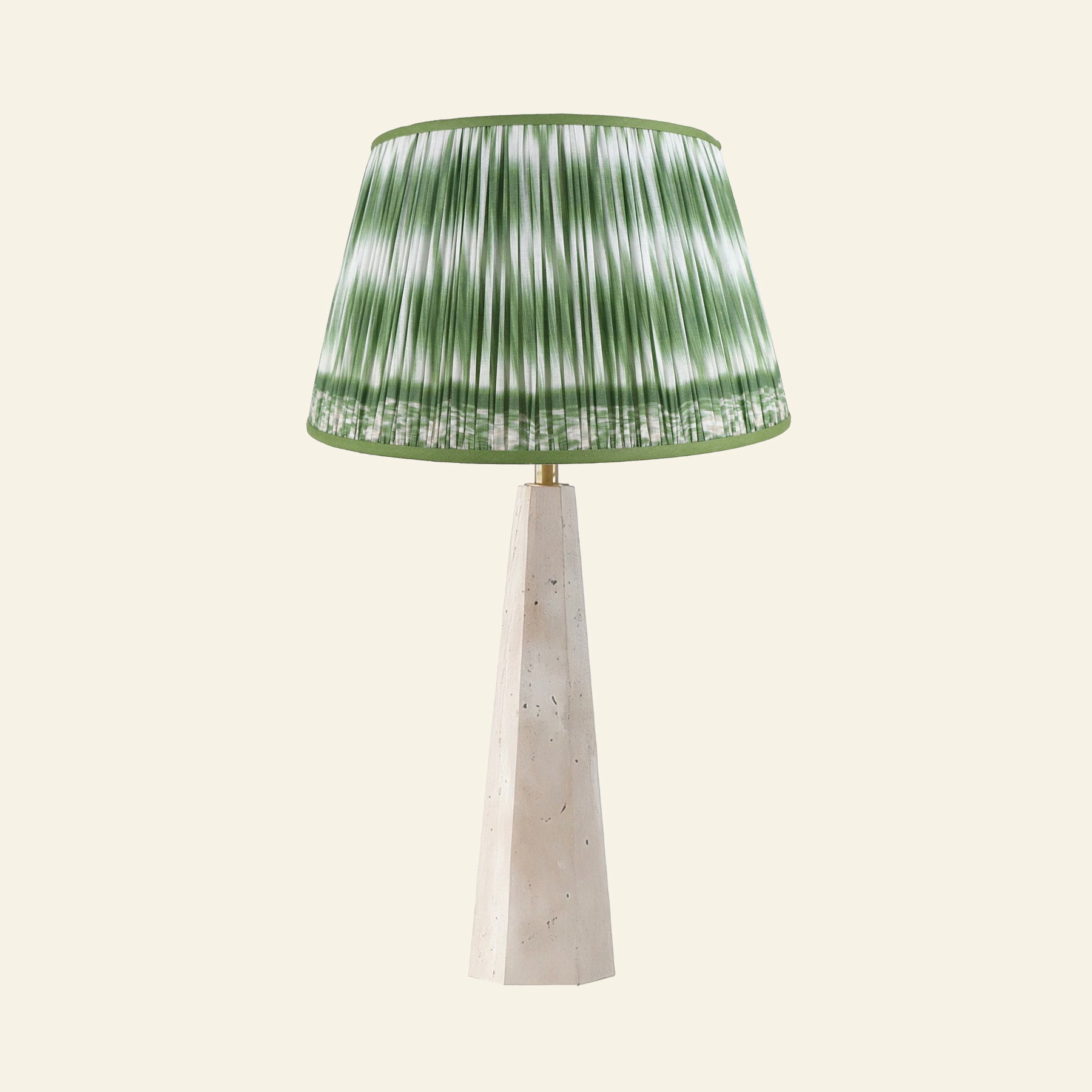 26" Juliana Travertine Pillar Stone Table Lamp