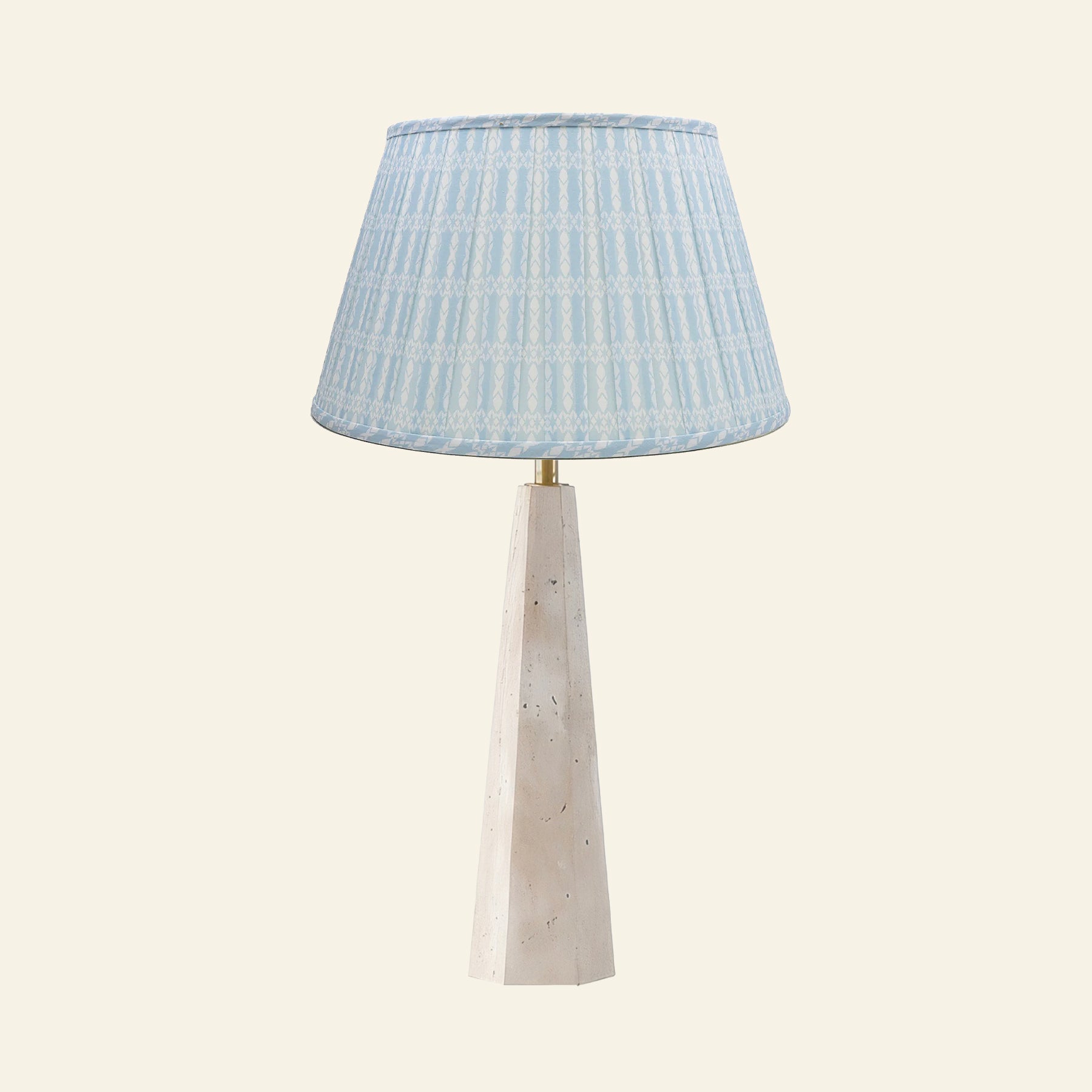 26" Juliana Travertine Pillar Stone Table Lamp by Kevin Francis Design | Luxury Area Rugs & Home Decor