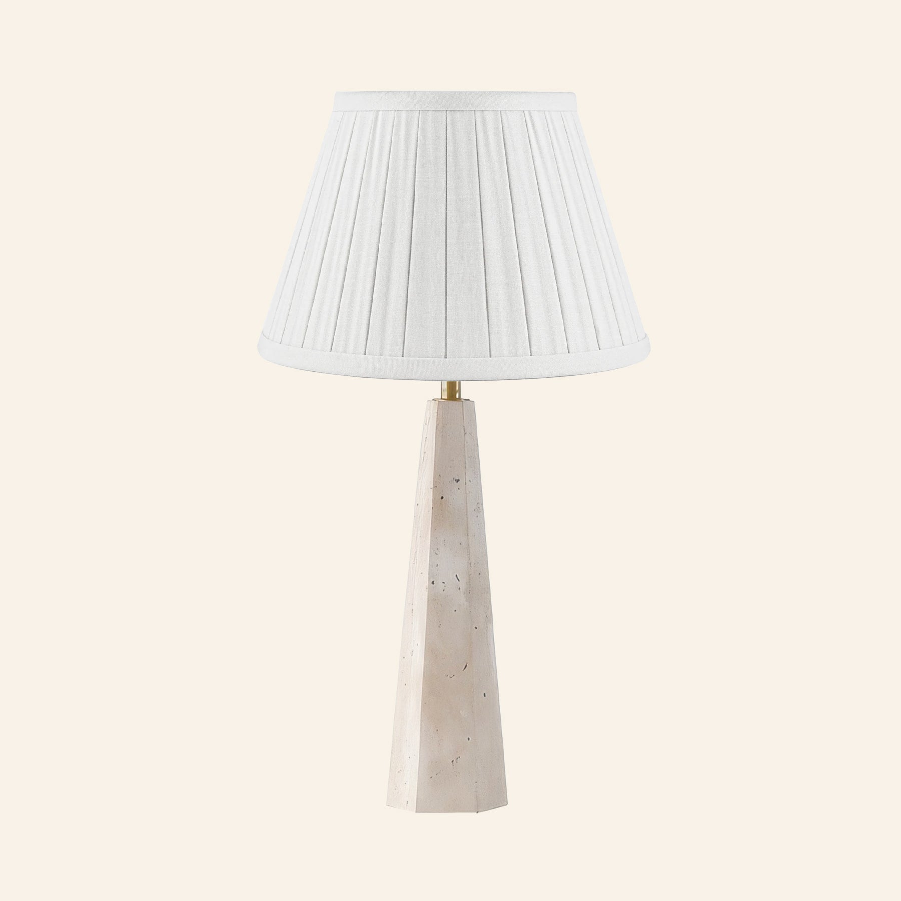 26" Juliana Travertine Pillar Stone Table Lamp by Kevin Francis Design | Luxury Area Rugs & Home Decor