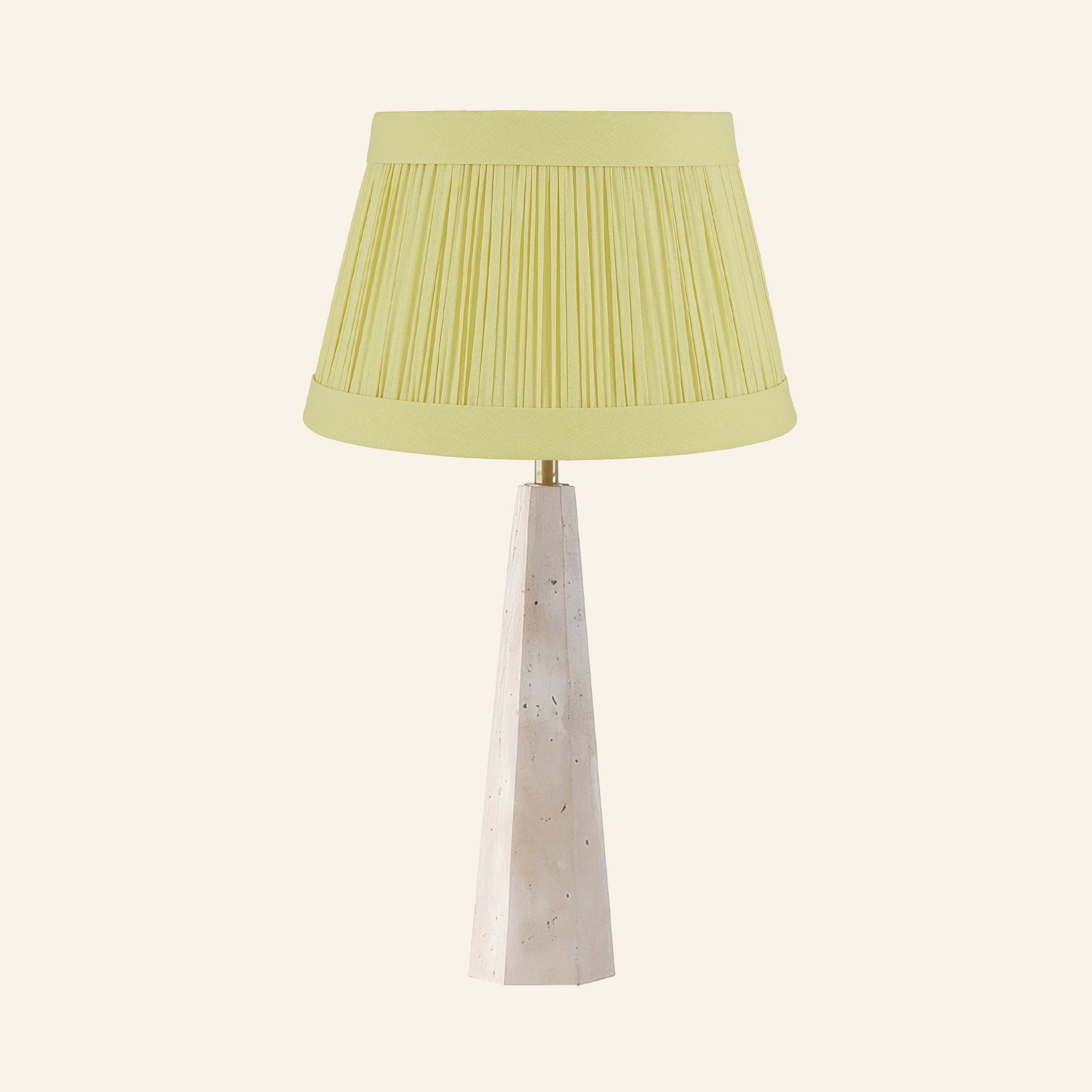 26" Juliana Travertine Pillar Stone Table Lamp