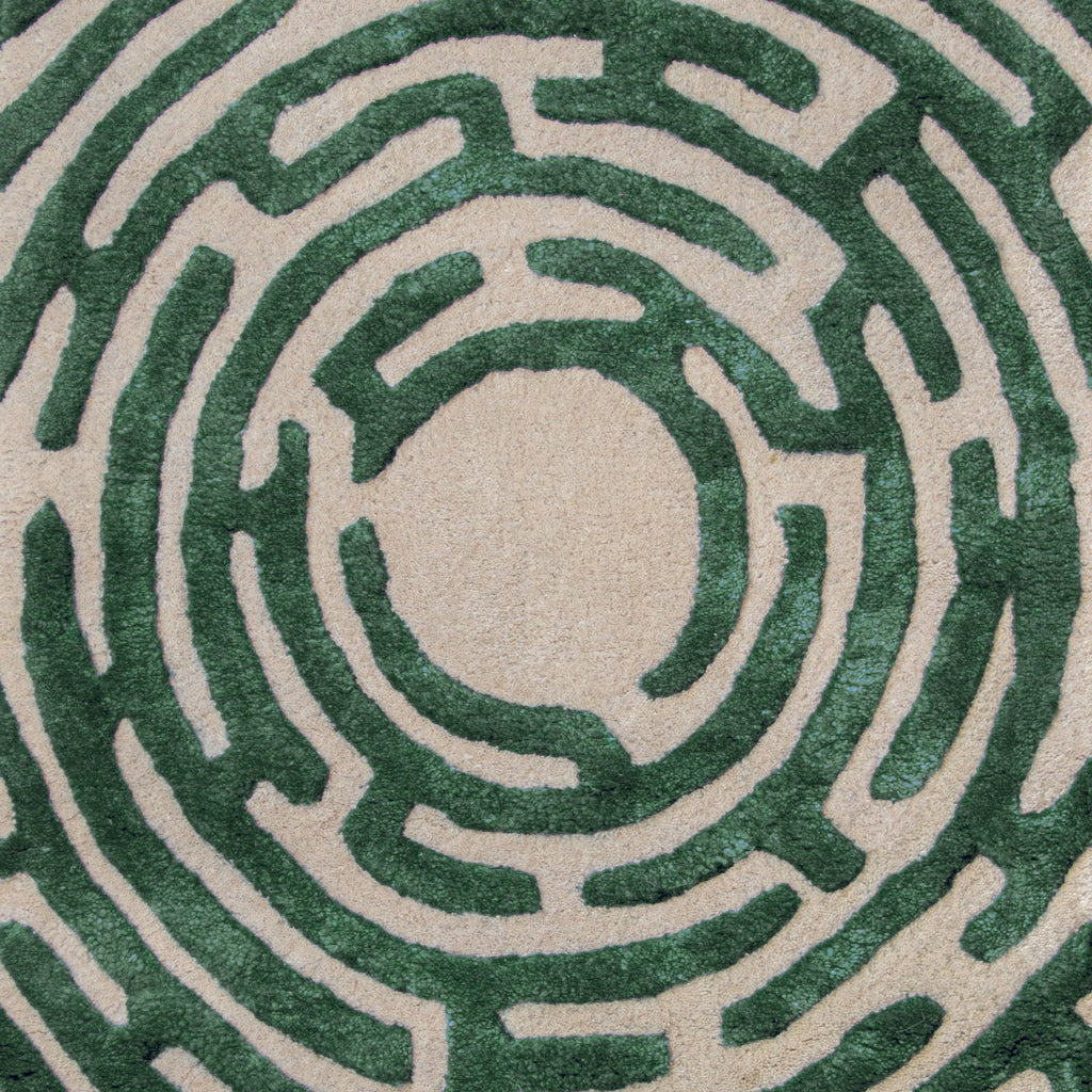 Round Amiens Hand-Tufted Maze Rug