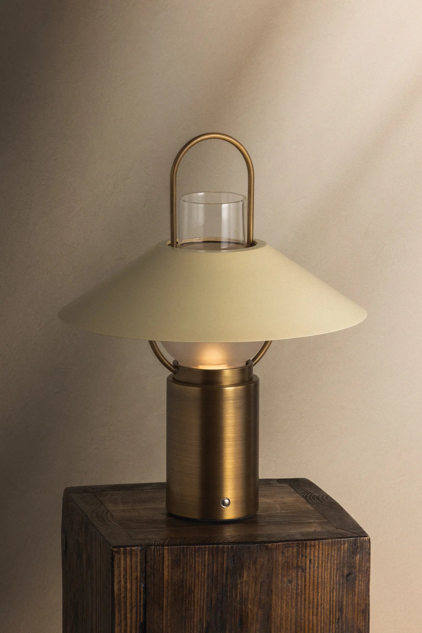 14" Ralph Rechargeable Brass Lantern Lamp