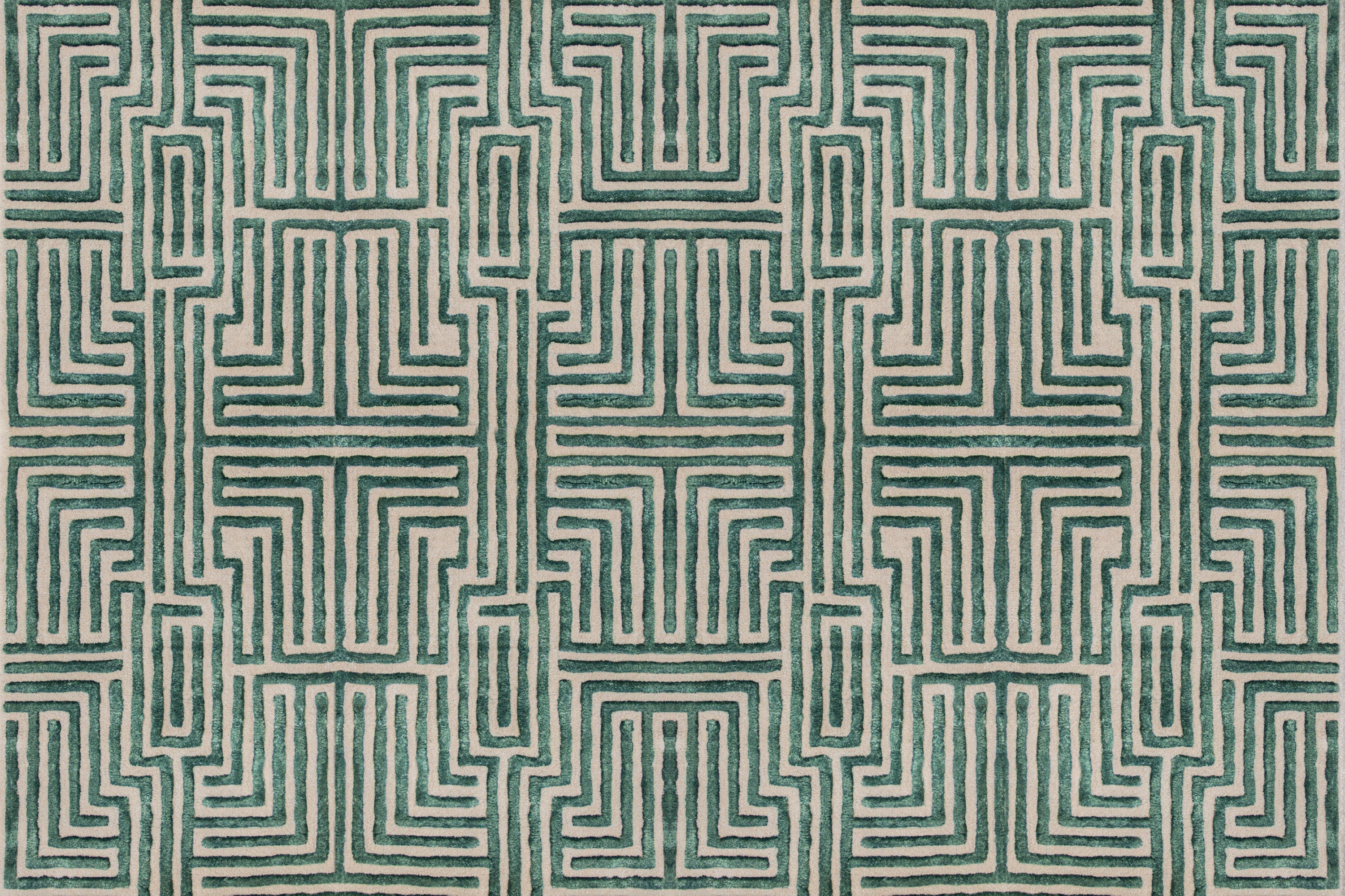 Knossos Hand-Tufted Maze Rug