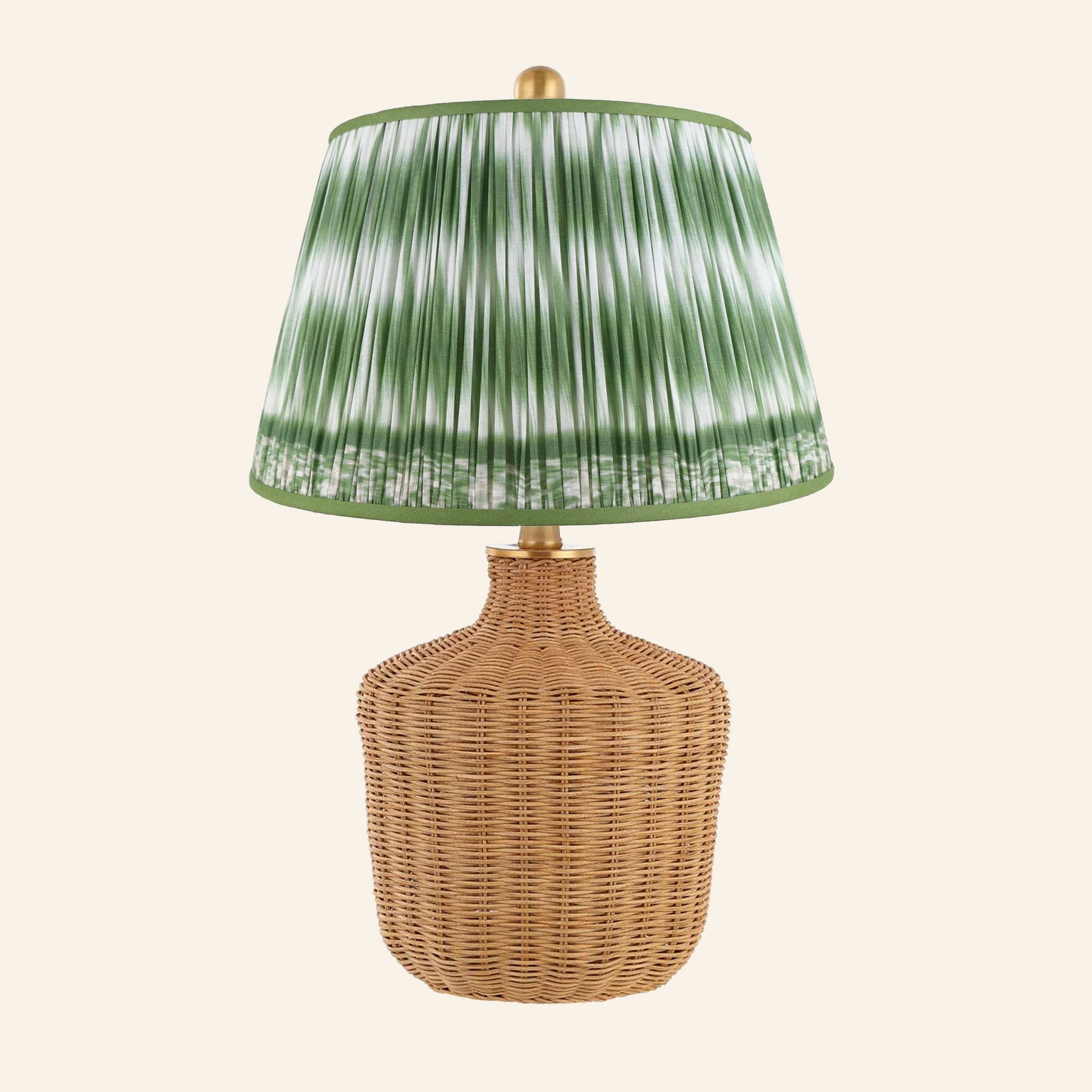 22" Lillian Woven Rattan Wicker Table Lamp by Kevin Francis Design | Luxury Area Rugs & Home Decor
