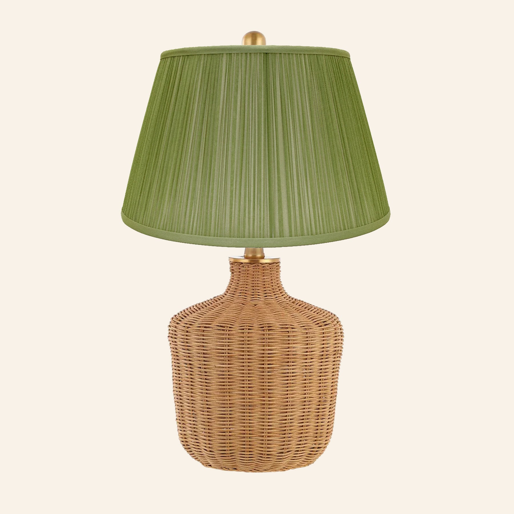 22" Lillian Woven Rattan Wicker Table Lamp by Kevin Francis Design | Luxury Area Rugs & Home Decor