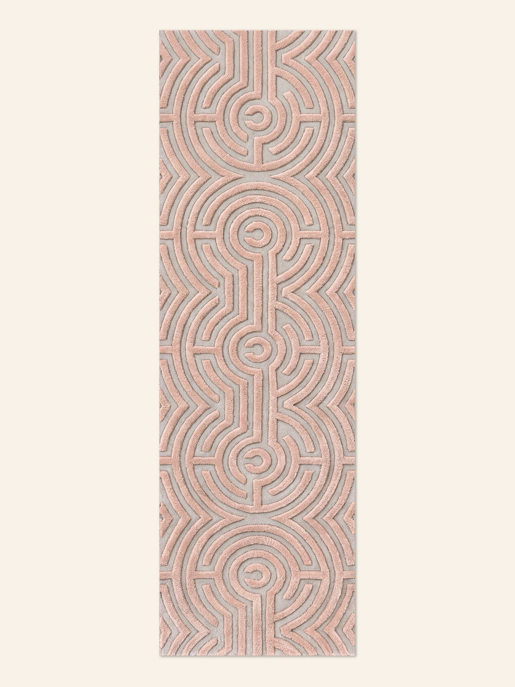 Pink Lucca Hand-Tufted Maze Runner Rug by Kevin Francis Design