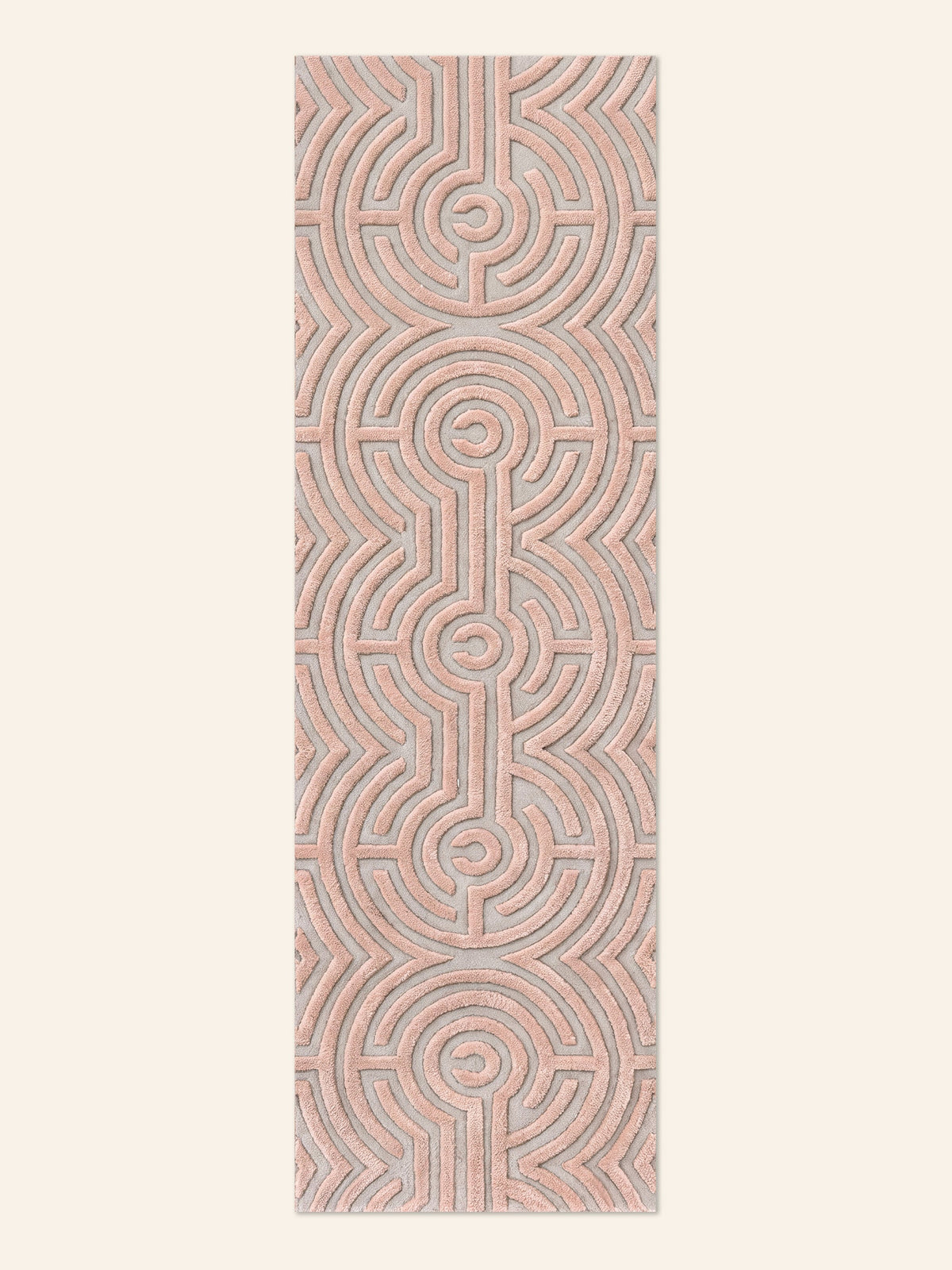 Pink Lucca Hand-Tufted Maze Runner Rug by Kevin Francis Design