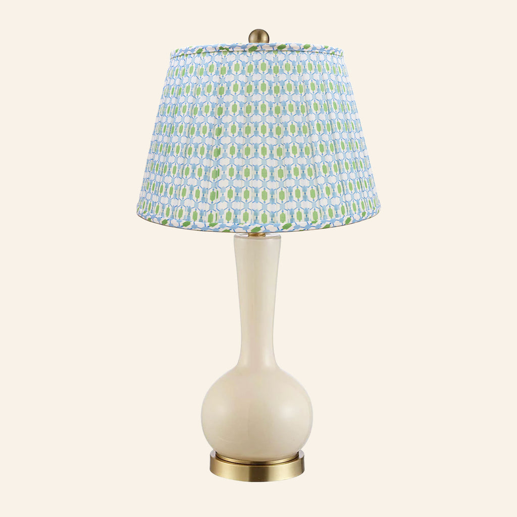 28” Margaret Cream Single Gourd Table Lamp by Kevin Francis Design | Luxury Area Rugs & Home Decor